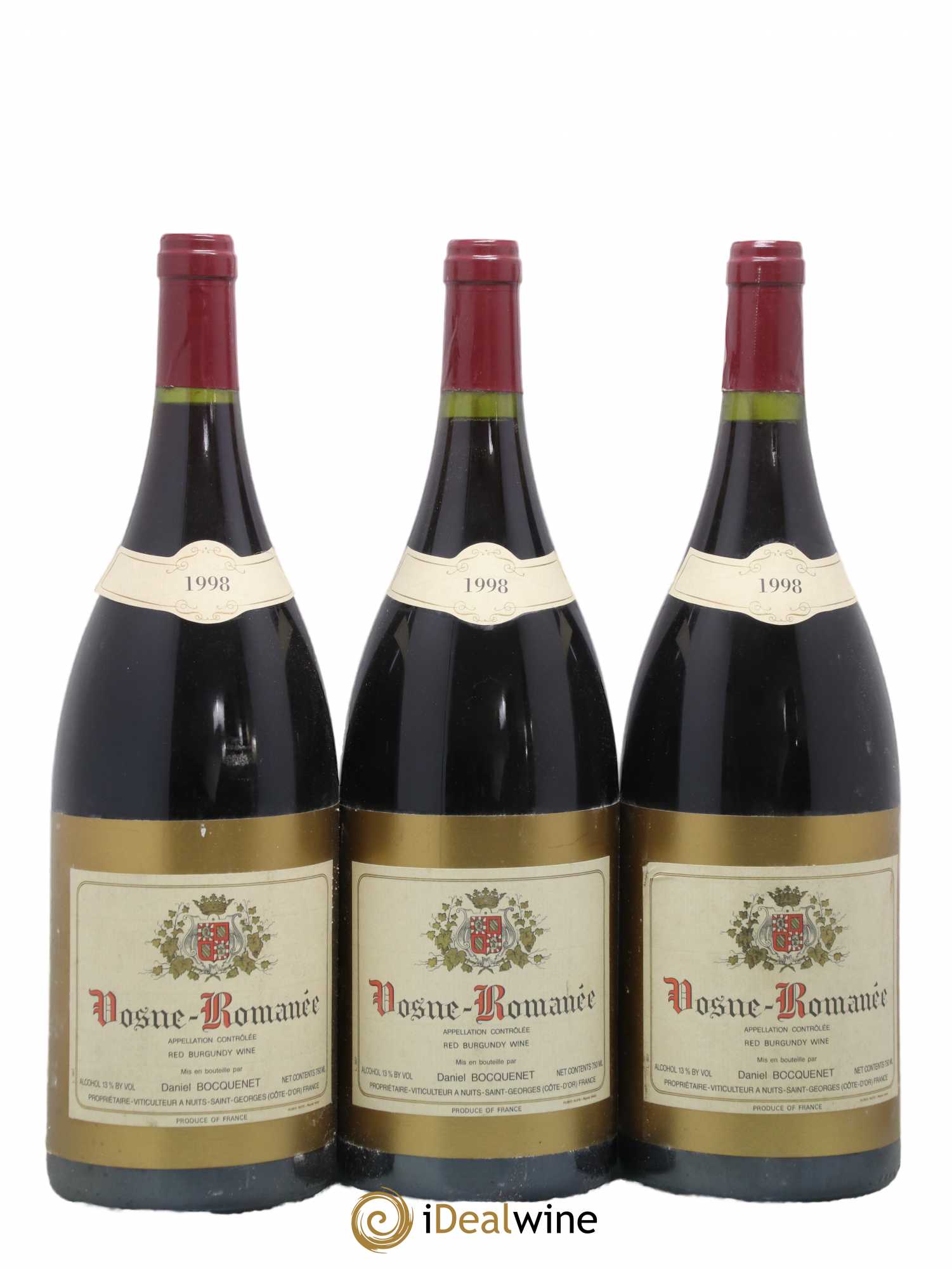 Vosne-Romanée Daniel Bocquenet 1998 - Lot de 3 magnums - 0