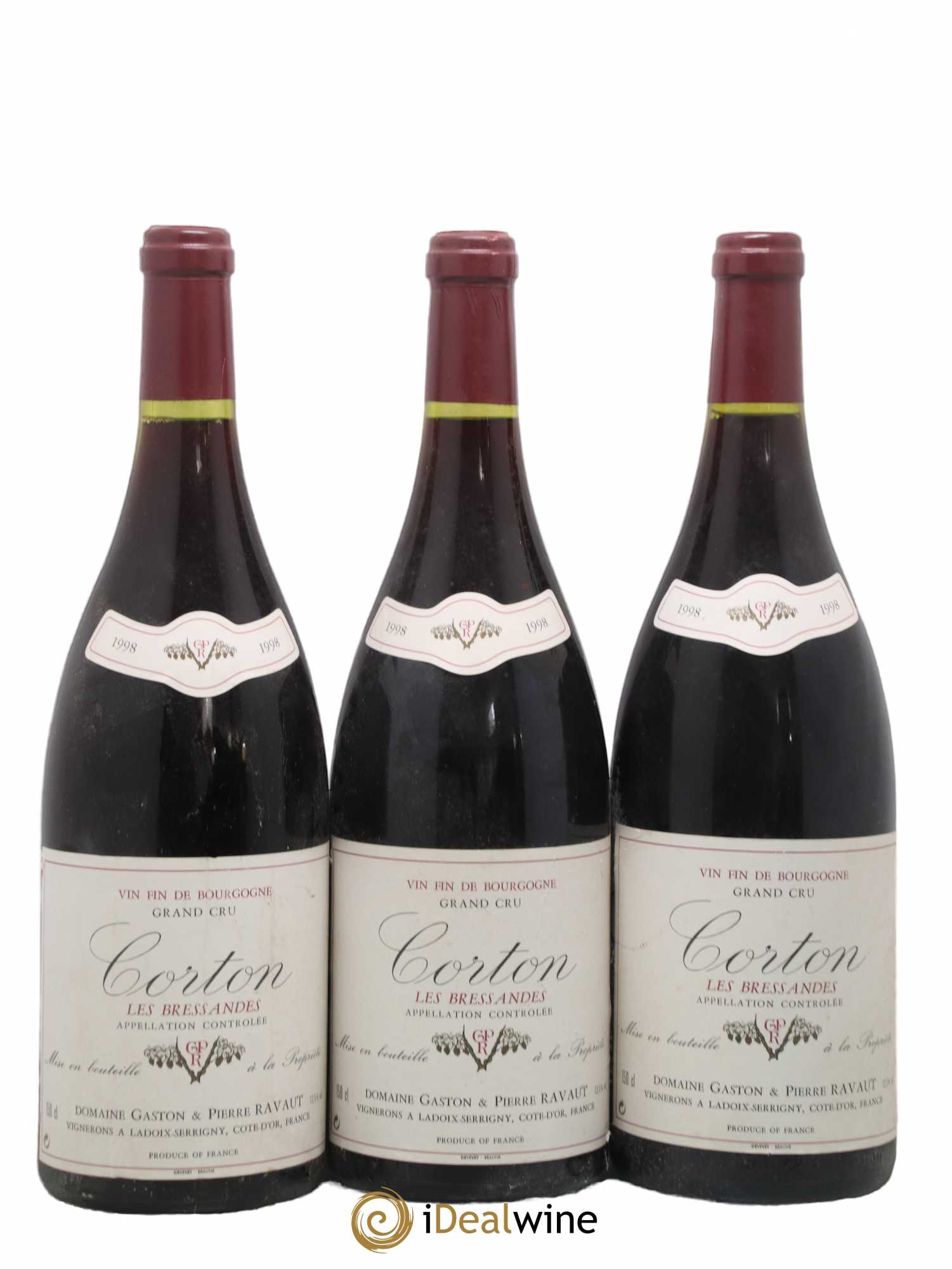 Corton Grand Cru Bressandes Ravaut 1998 - Lot de 3 magnums - 0