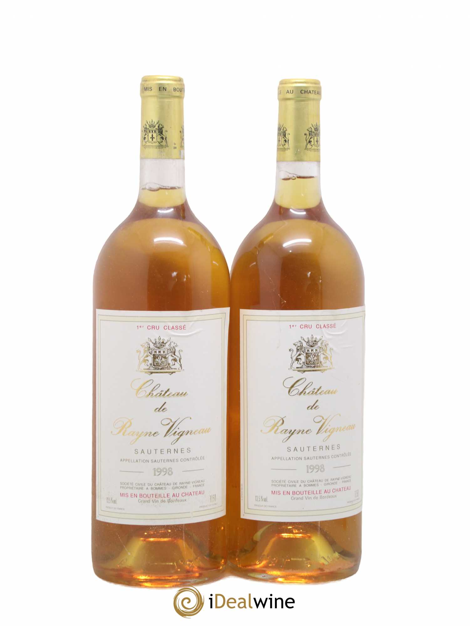 Château de Rayne Vigneau 1er Grand Cru Classé 1998 - Lotto di 2 magnum - 0
