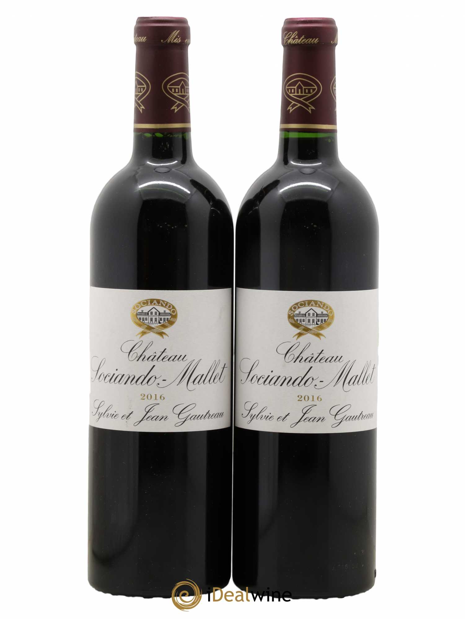 Château Sociando Mallet 2016 - Lot de 2 bouteilles - 0