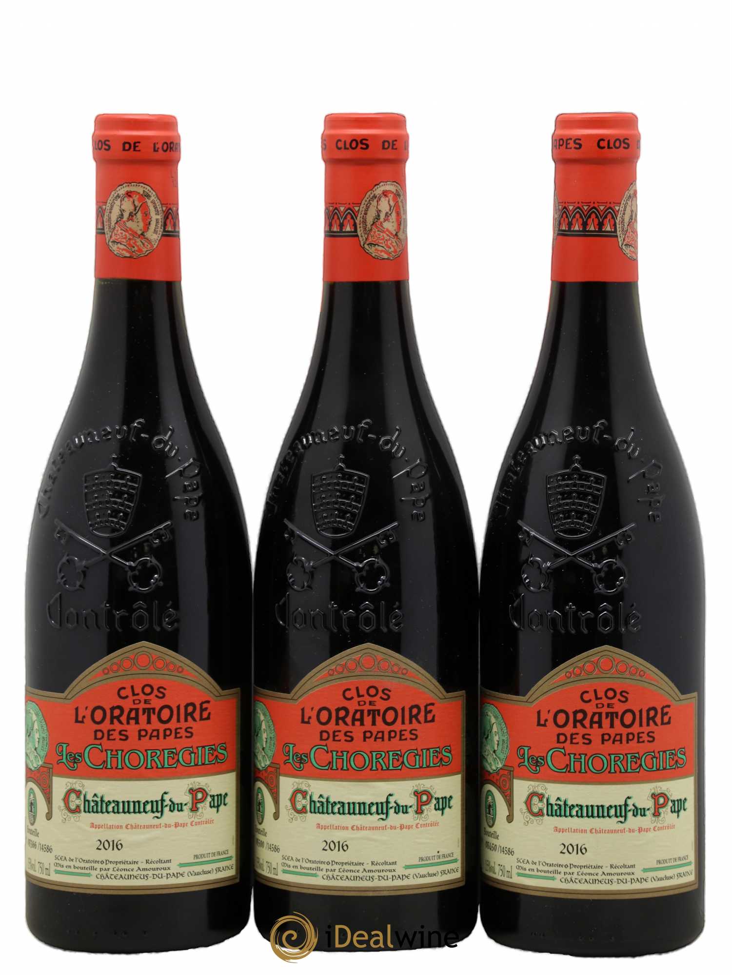 Châteauneuf-du-Pape Les Choregies Clos de l'Oratoire des Papes 2016 - Lot de 3 bouteilles - 0