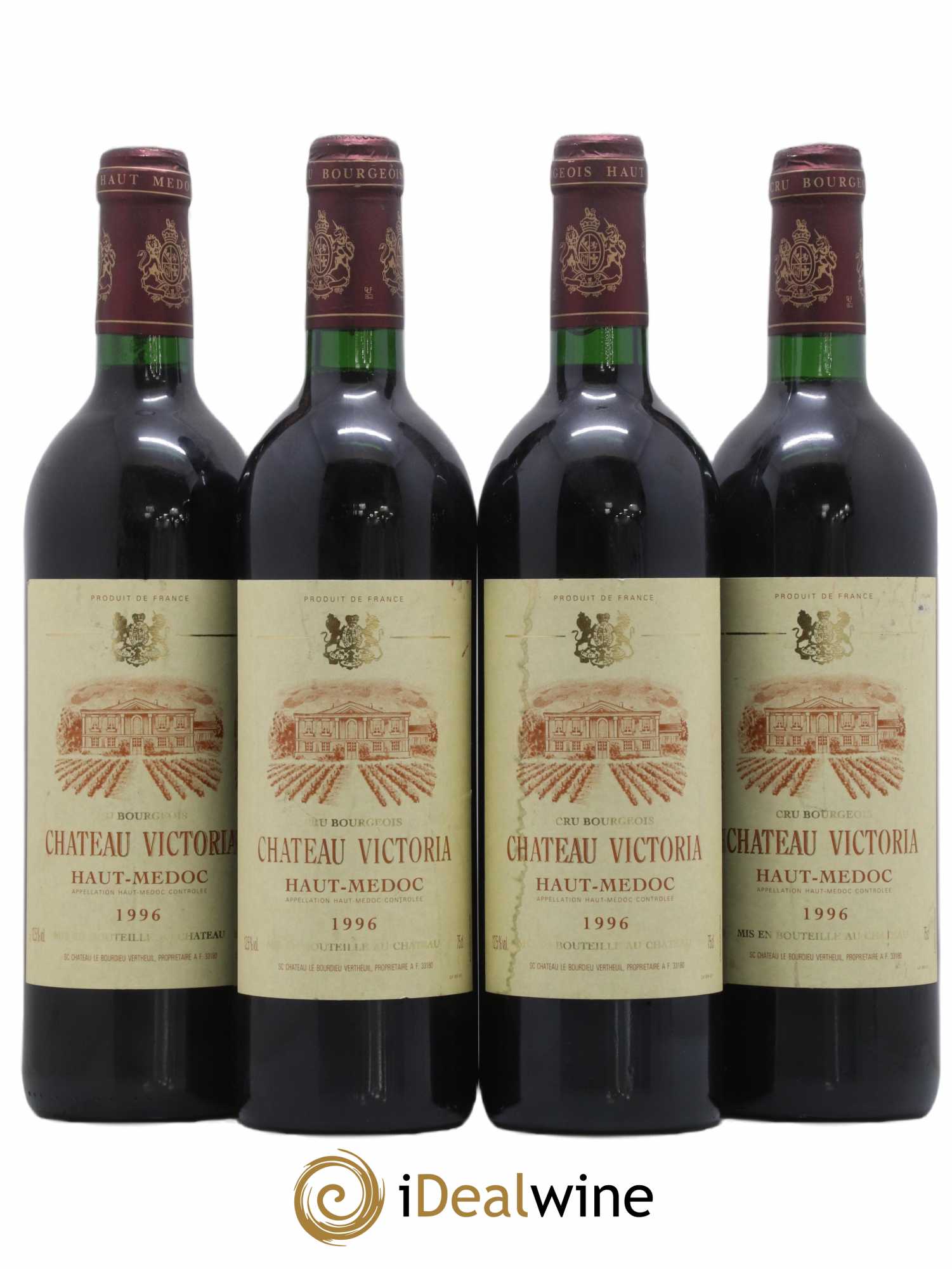 Château Victoria Cru Bourgeois 1996 - Lot de 4 bouteilles - 0