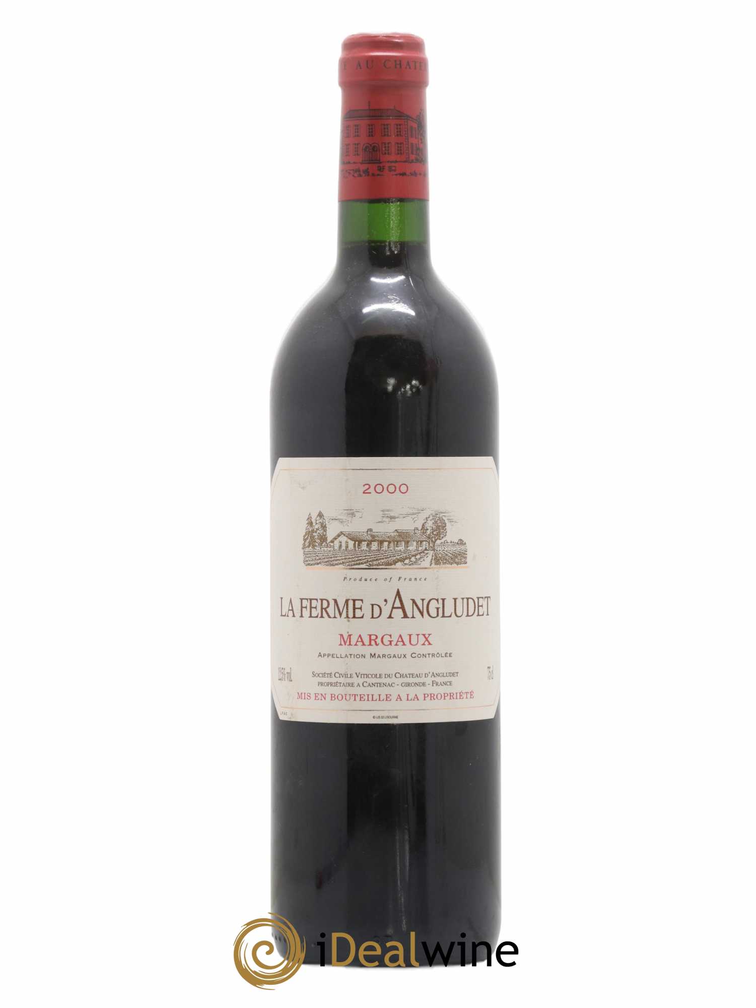Bordeaux La Ferme D'Angludet Margaux 2000 - Posten von 1 Flasche - 0