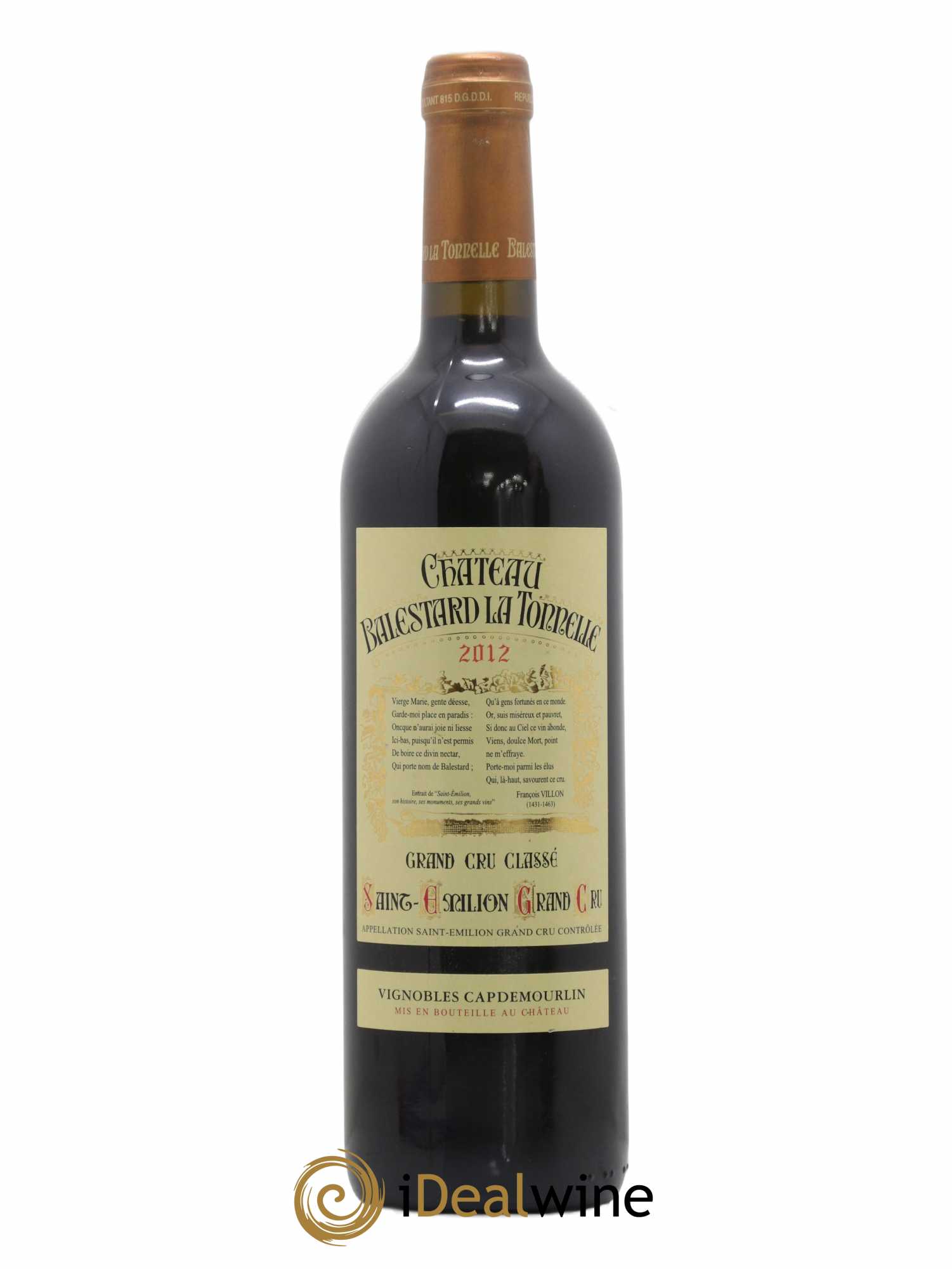 Château Balestard la Tonnelle Grand Cru Classé 2012 - Lot de 1 bouteille - 0
