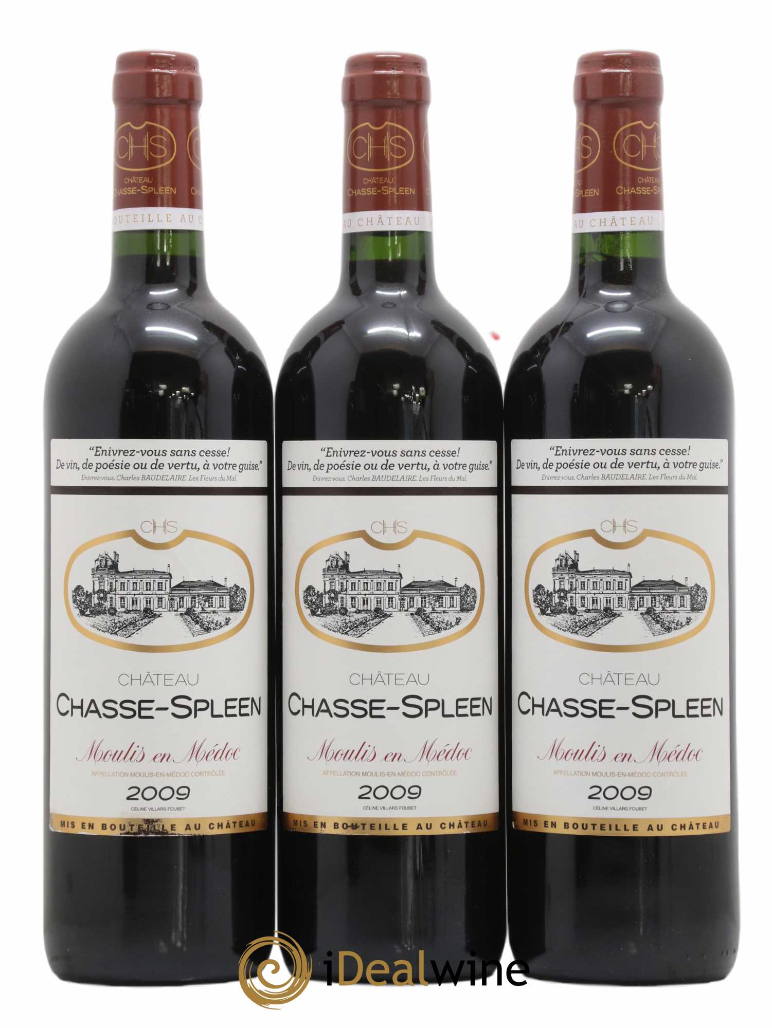 Château Chasse Spleen 2009 - Lot de 12 bouteilles - 1