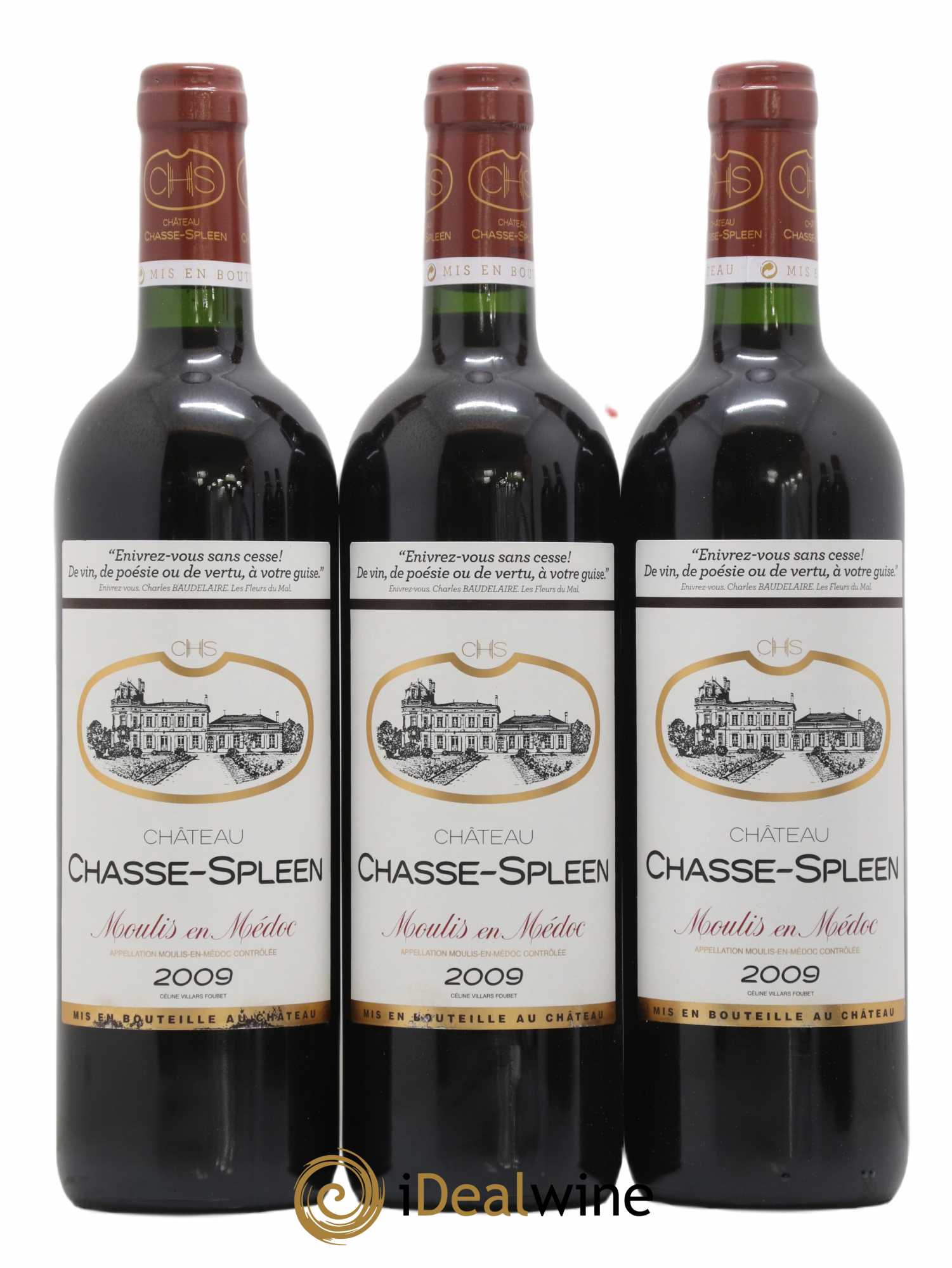 Château Chasse Spleen 2009 - Lot de 12 bouteilles - 2