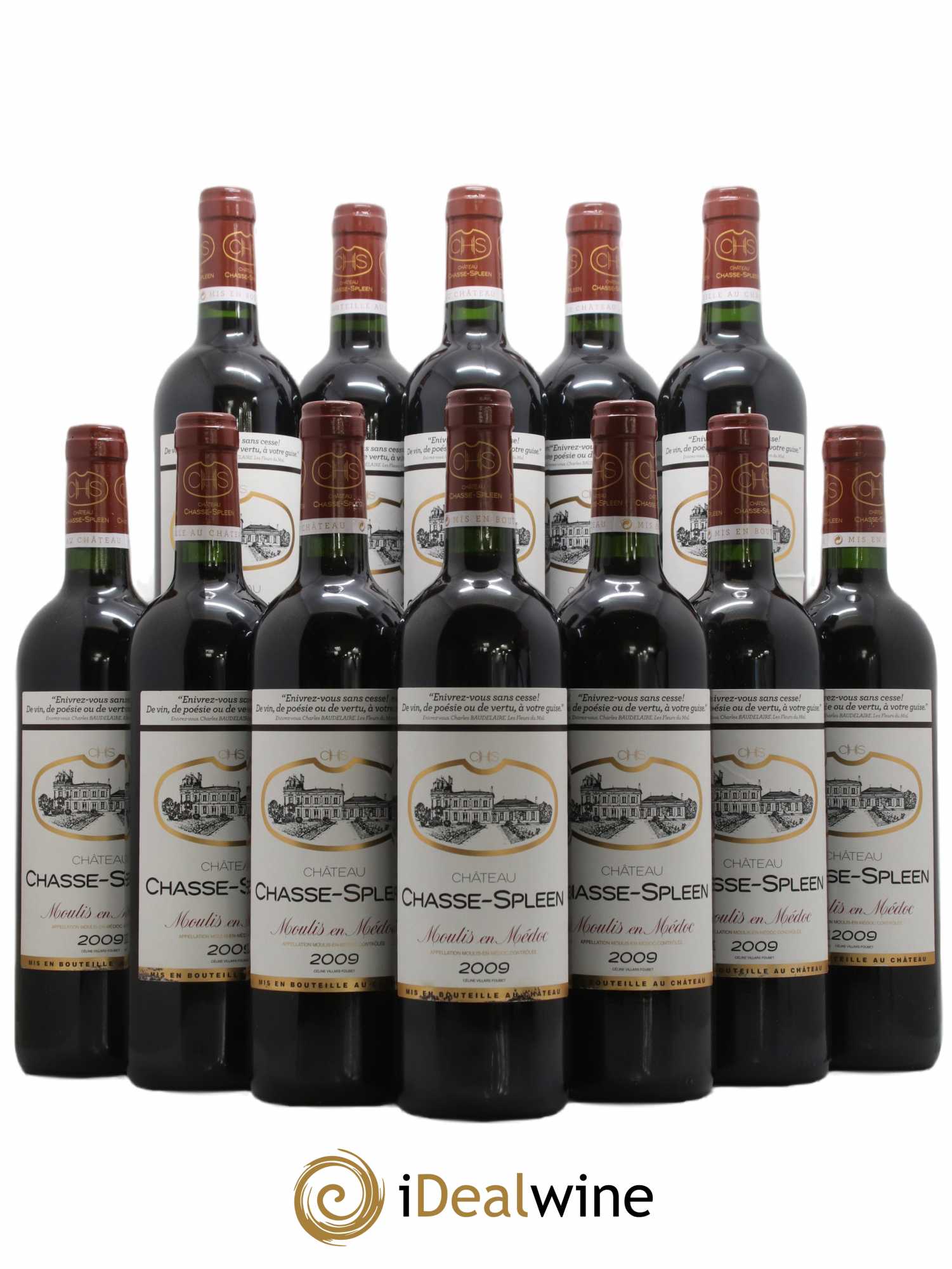 Château Chasse Spleen 2009 - Lot de 12 bouteilles - 0