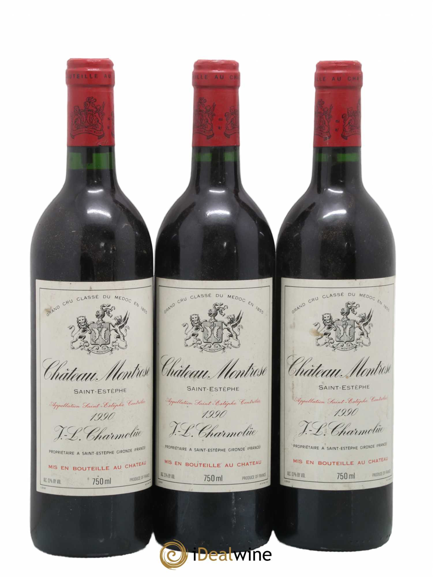 Château Montrose 2ème Grand Cru Classé 1990 - Lot de 3 bouteilles - 0