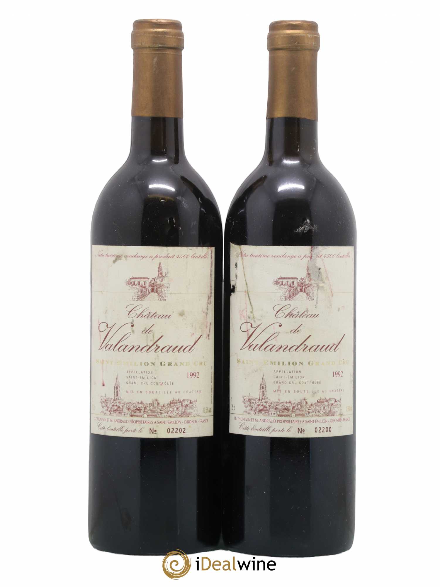 Château de Valandraud 1992 - Lot de 2 bouteilles - 0