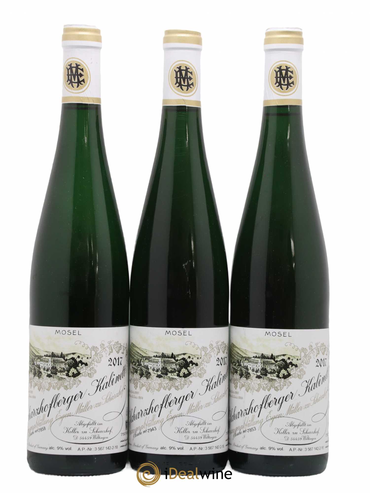 Riesling Scharzhofberger Kabinett Egon Muller 2017 - Lot de 3 bouteilles - 0