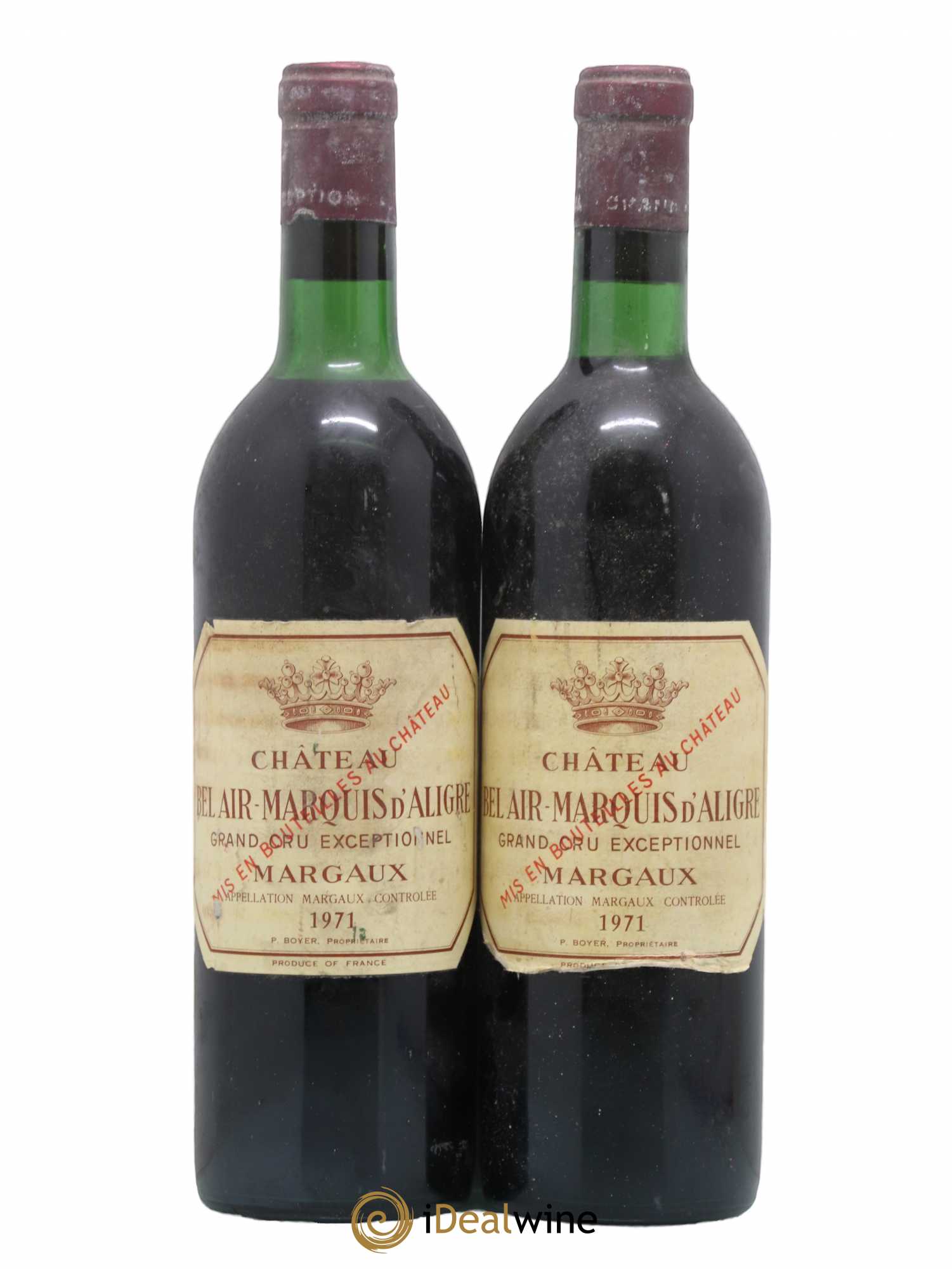 Château Bel Air Marquis d'Aligre 1971 - Lot de 2 bouteilles - 0