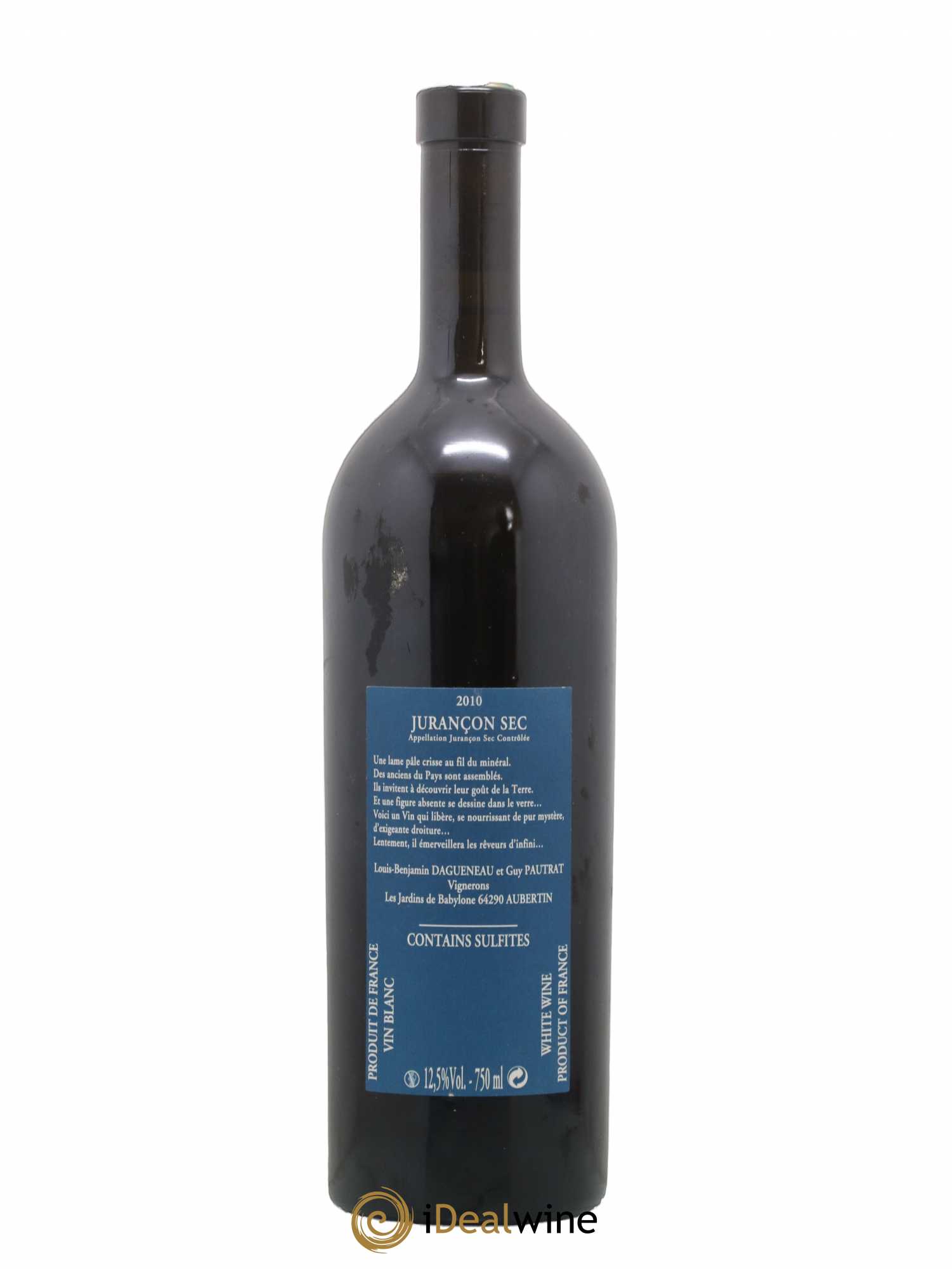 Vin de France(anciennement Jurançon) Les Jardins de Babylone Sec Didier Dagueneau 2010 - Lot de 1 bouteille - 1
