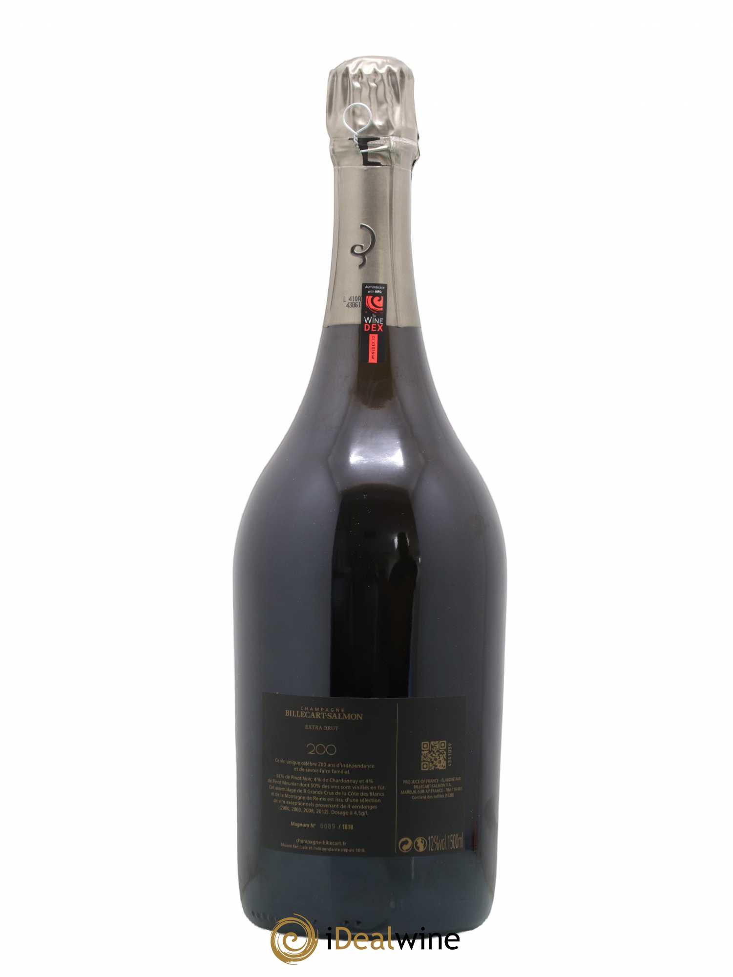 Cuvée 200 Extra-Brut Billecart-Salmon 2018 - Lot de 1 magnum - 1