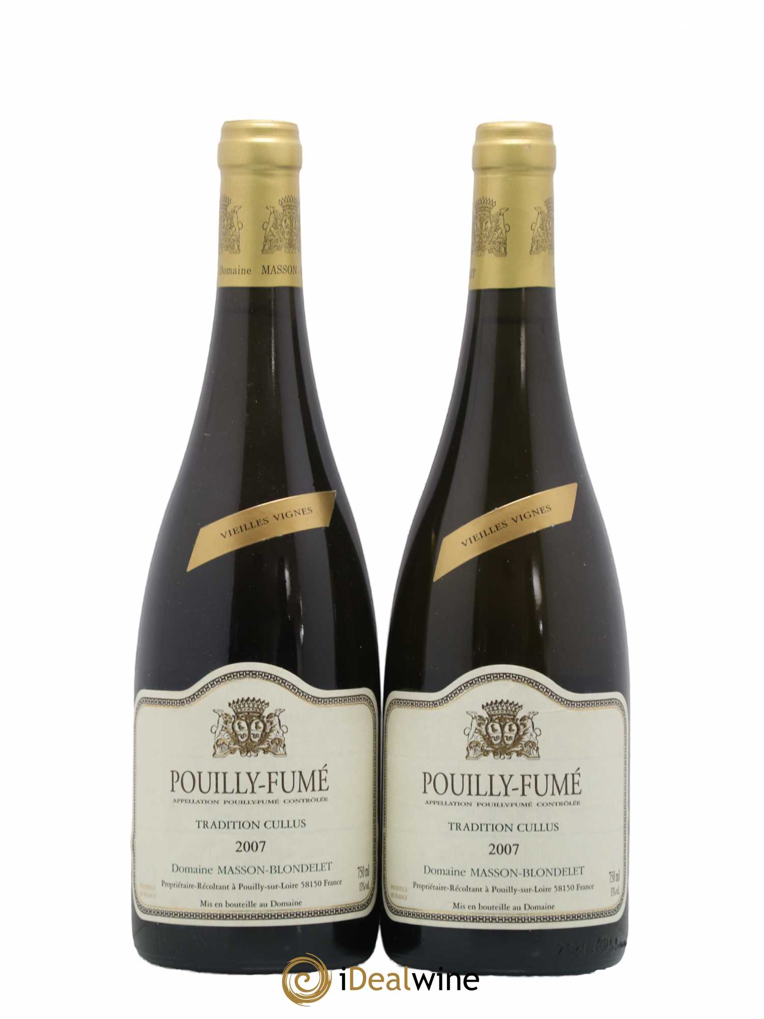 Pouilly-Fumé Tradition Cullus Vieilles Vignes Domine Masson Blondelet 2007 - Posten von 2 Flaschen - 0