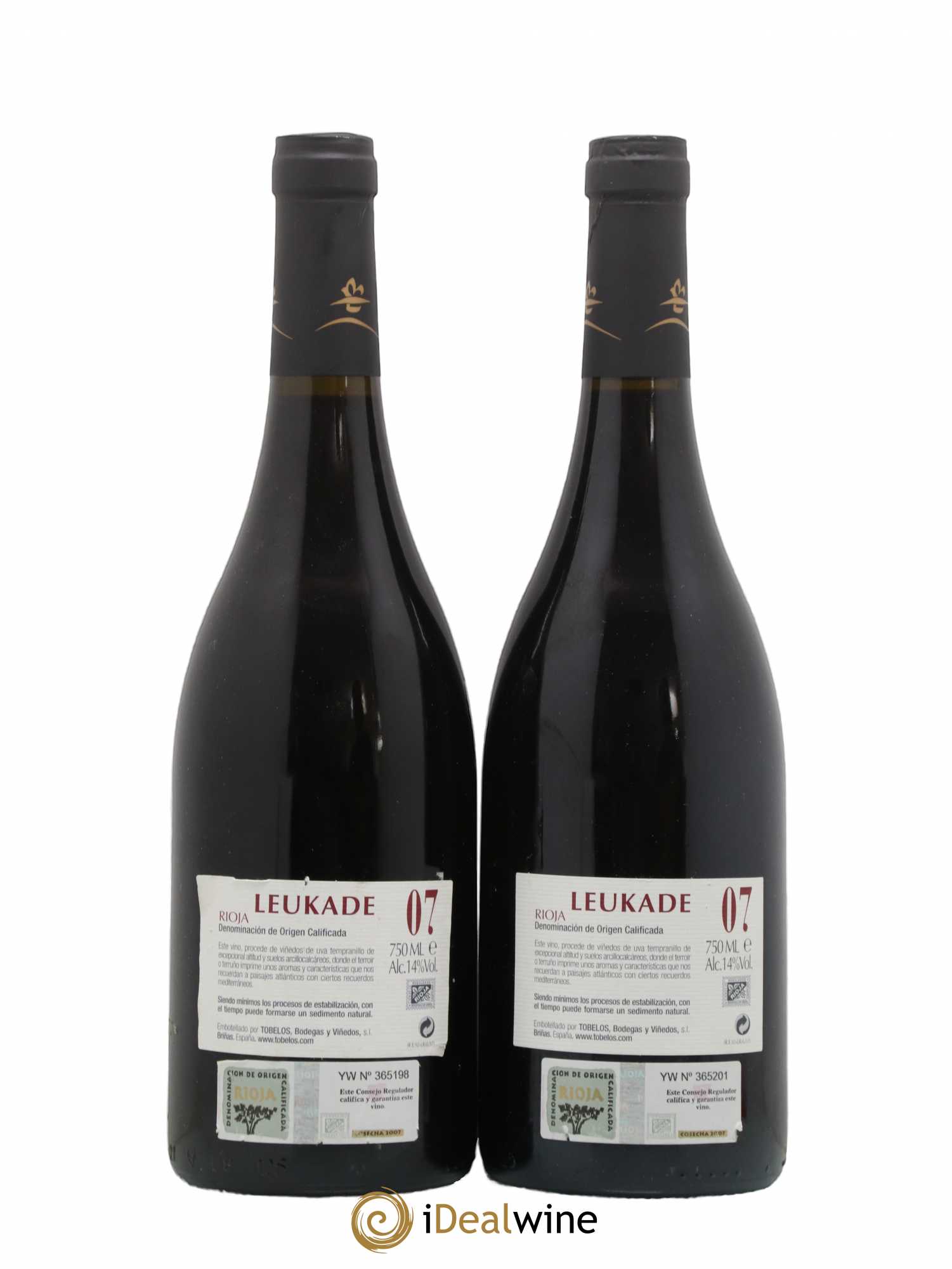 Rioja DOCA Leukade Tobelos 2007 - Lotto di 2 bottiglie - 1