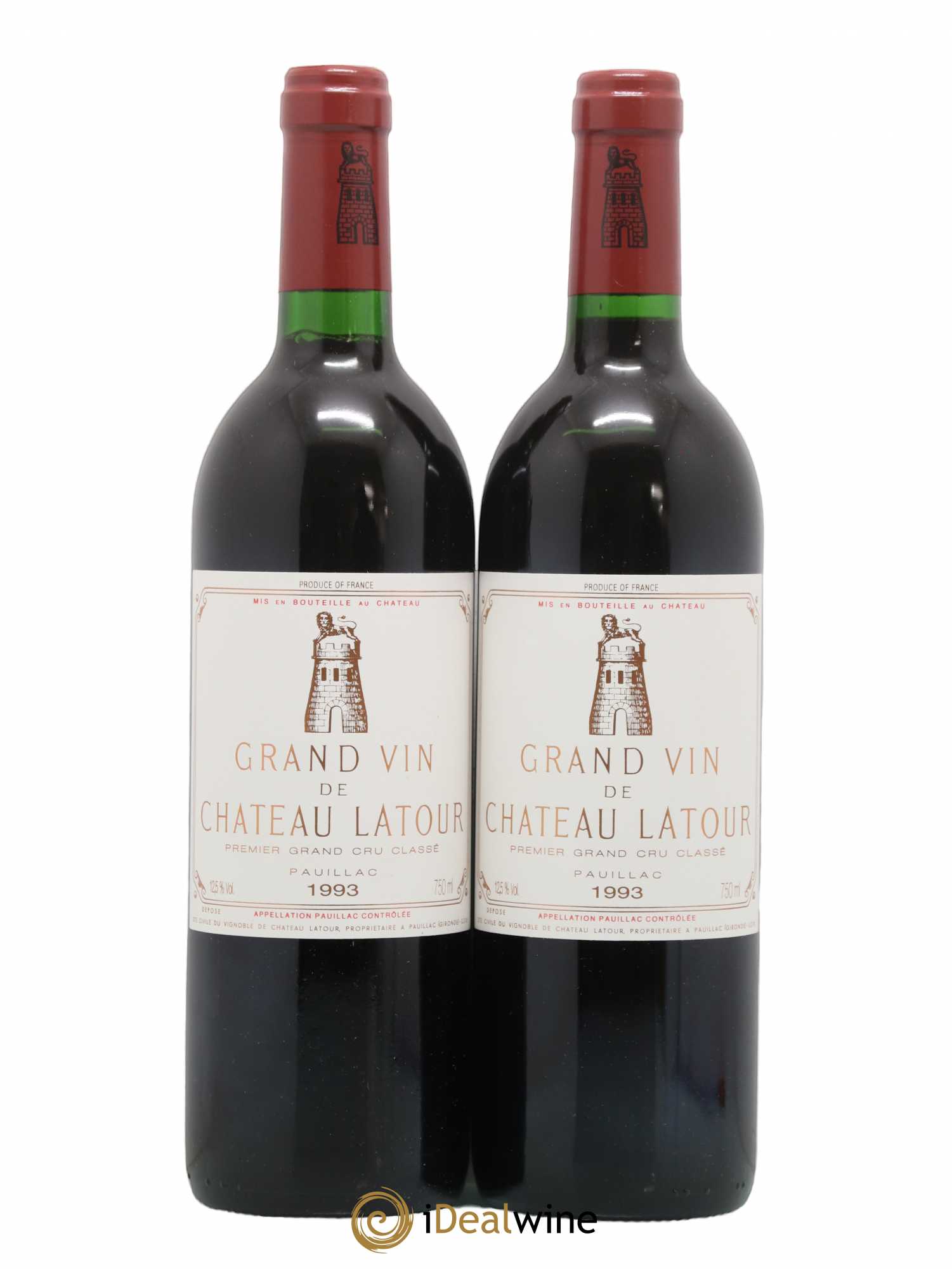Château Latour 1er Grand Cru Classé 1993 - Lot de 2 bouteilles - 0