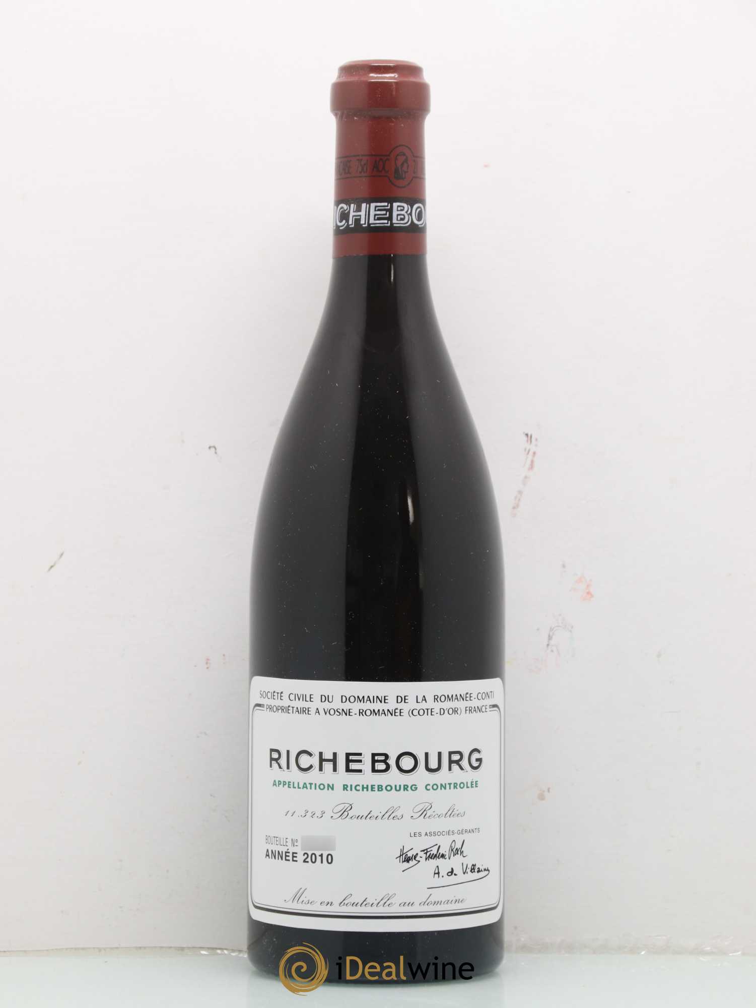 Richebourg Grand Cru Domaine de la Romanée-Conti 2010 - Lot de 1 bouteille - 0