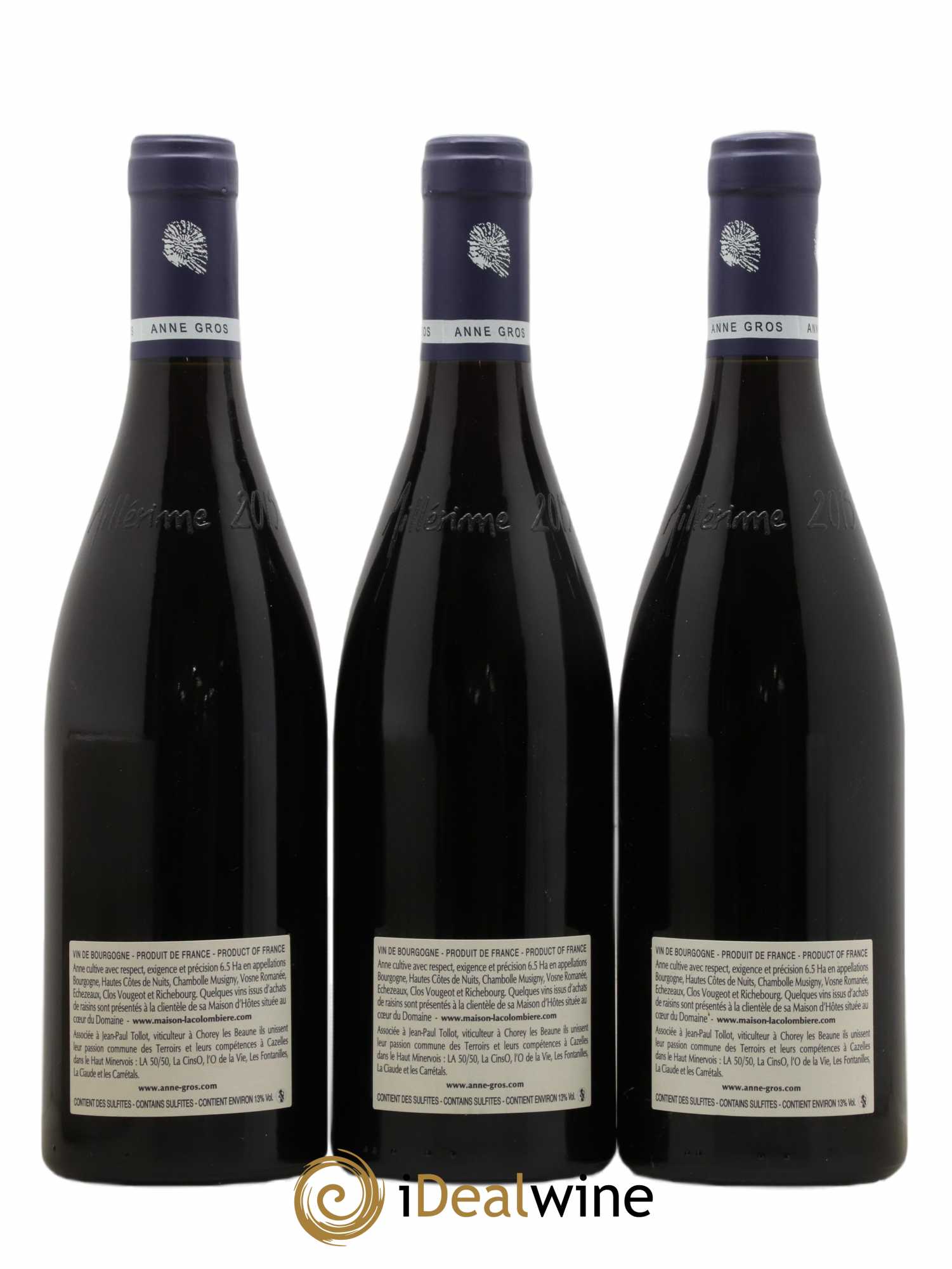 Richebourg Grand Cru Anne Gros 2015 - Lot de 3 bouteilles - 1