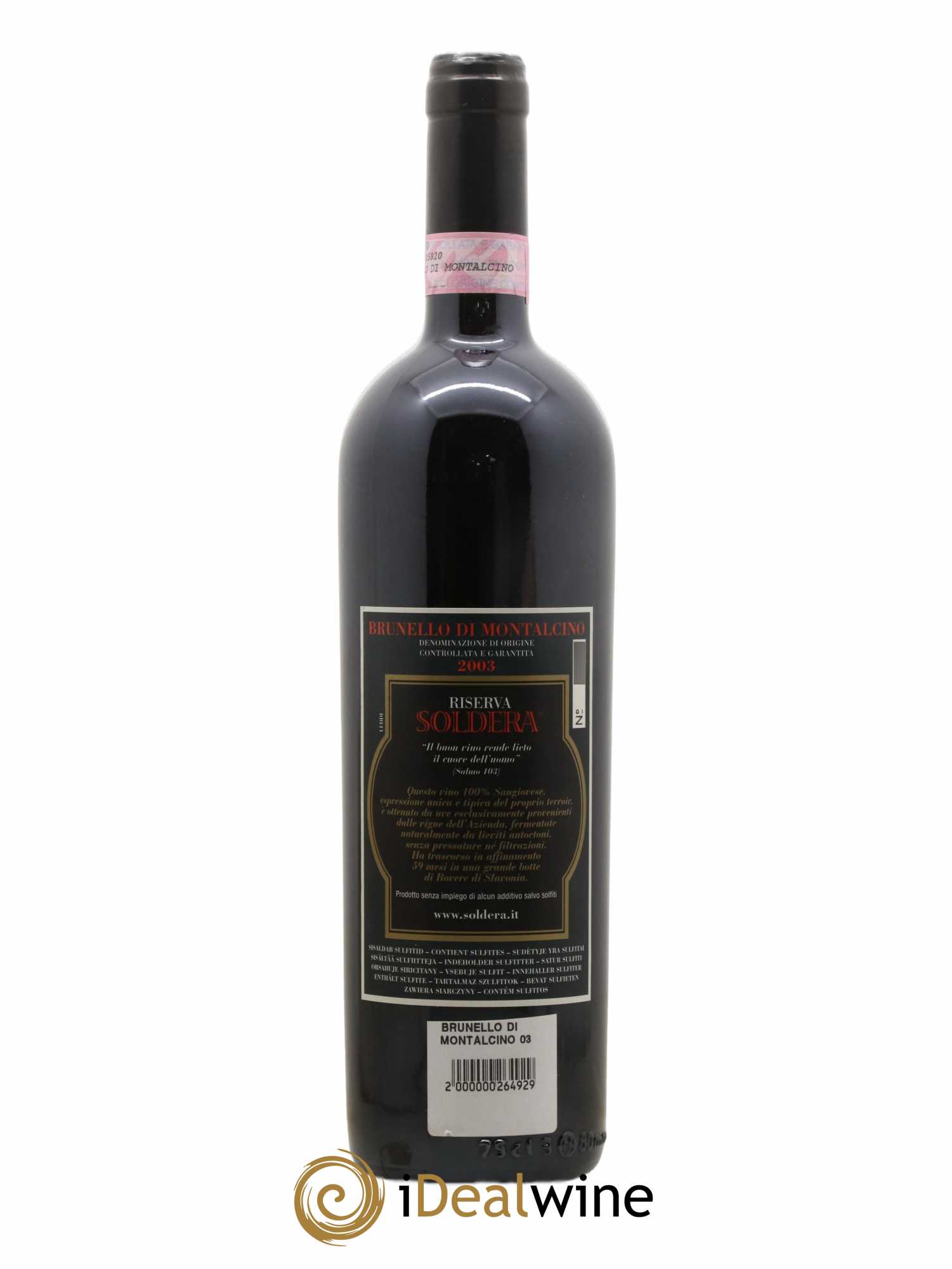 Brunello di Montalcino DOCG Riserva Soldera Case Basse - Gianfranco Soldera 2003 - Lot of 1 bottle - 1