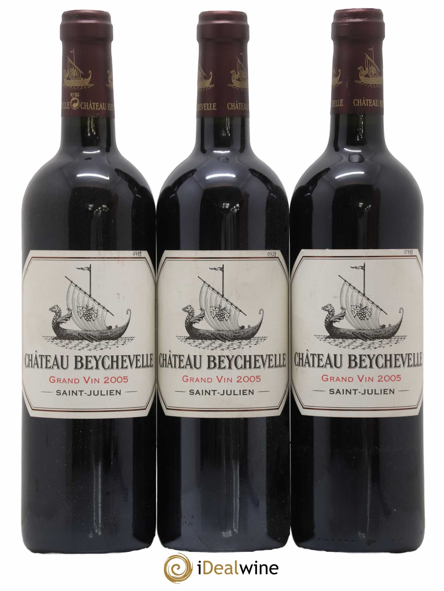Château Beychevelle 4ème Grand Cru Classé 2005 - Lot de 3 bouteilles - 0