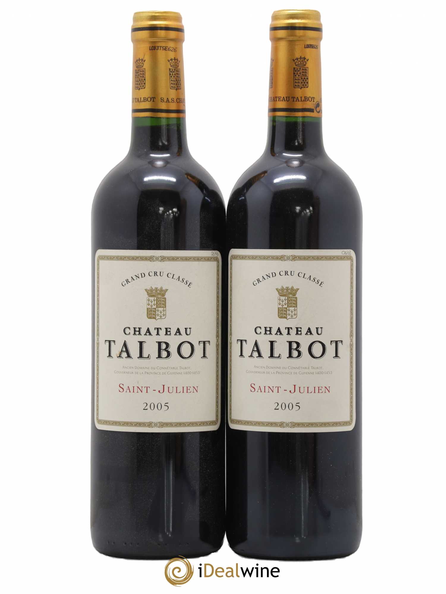 Château Talbot 4ème Grand Cru Classé 2005 - Lot de 2 bouteilles - 0