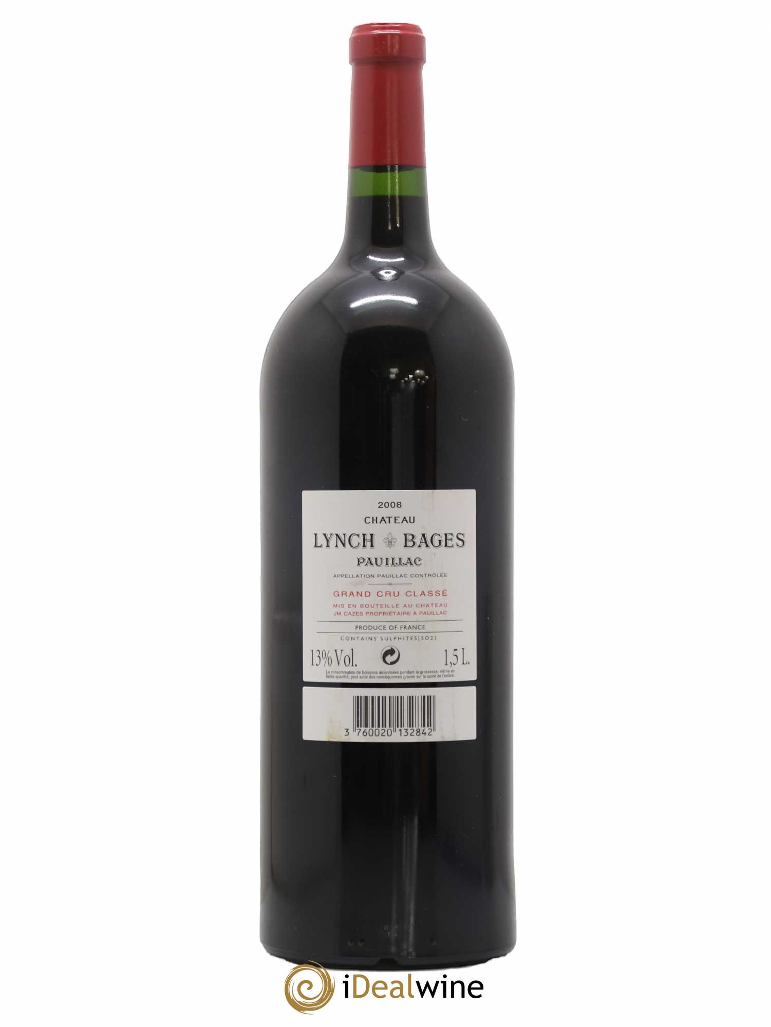 Château Lynch Bages 5ème Grand Cru Classé 2008 - Lot de 1 magnum - 1