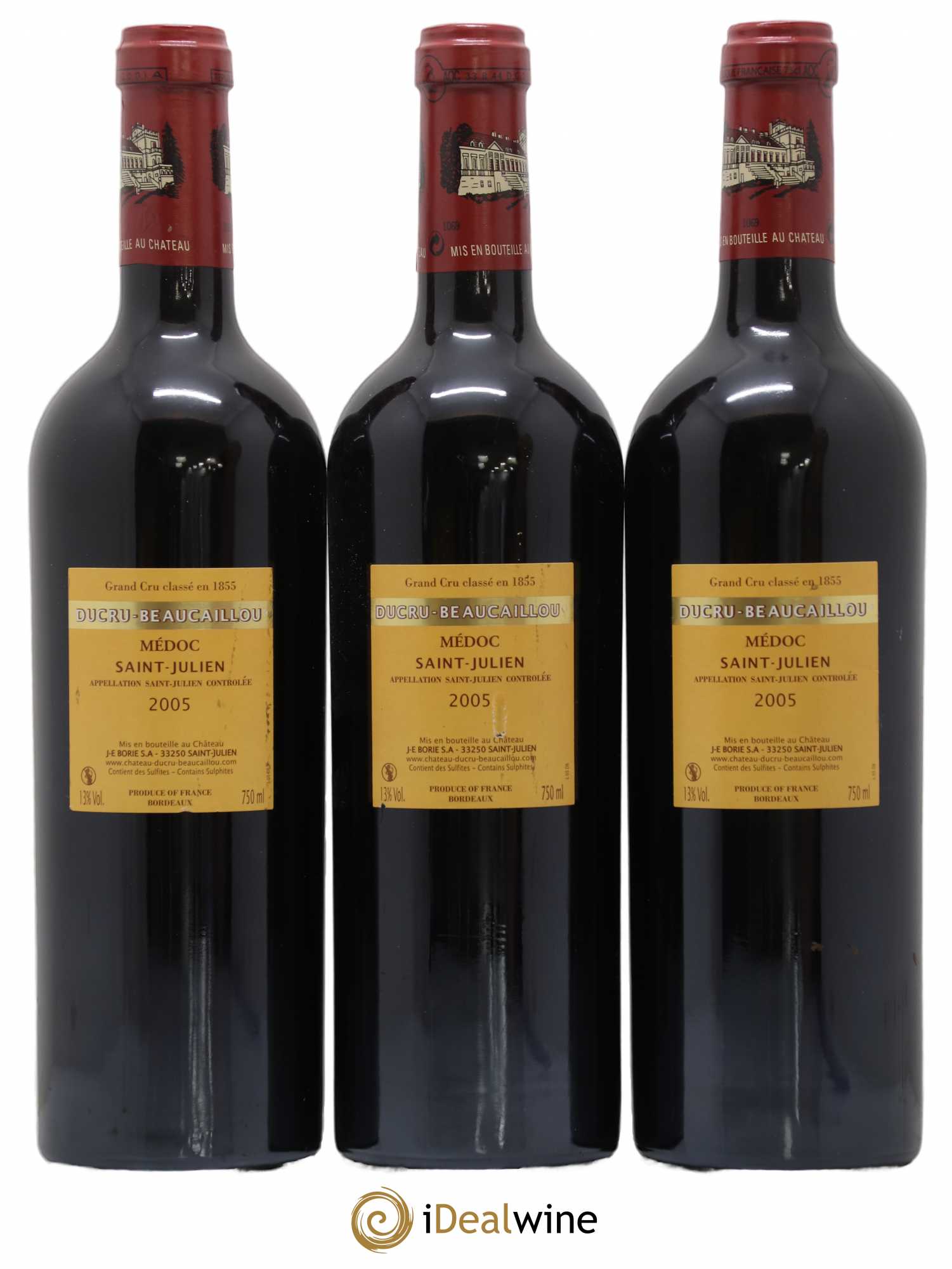 Château Ducru Beaucaillou 2ème Grand Cru Classé 2005 - Lot de 3 bouteilles - 1