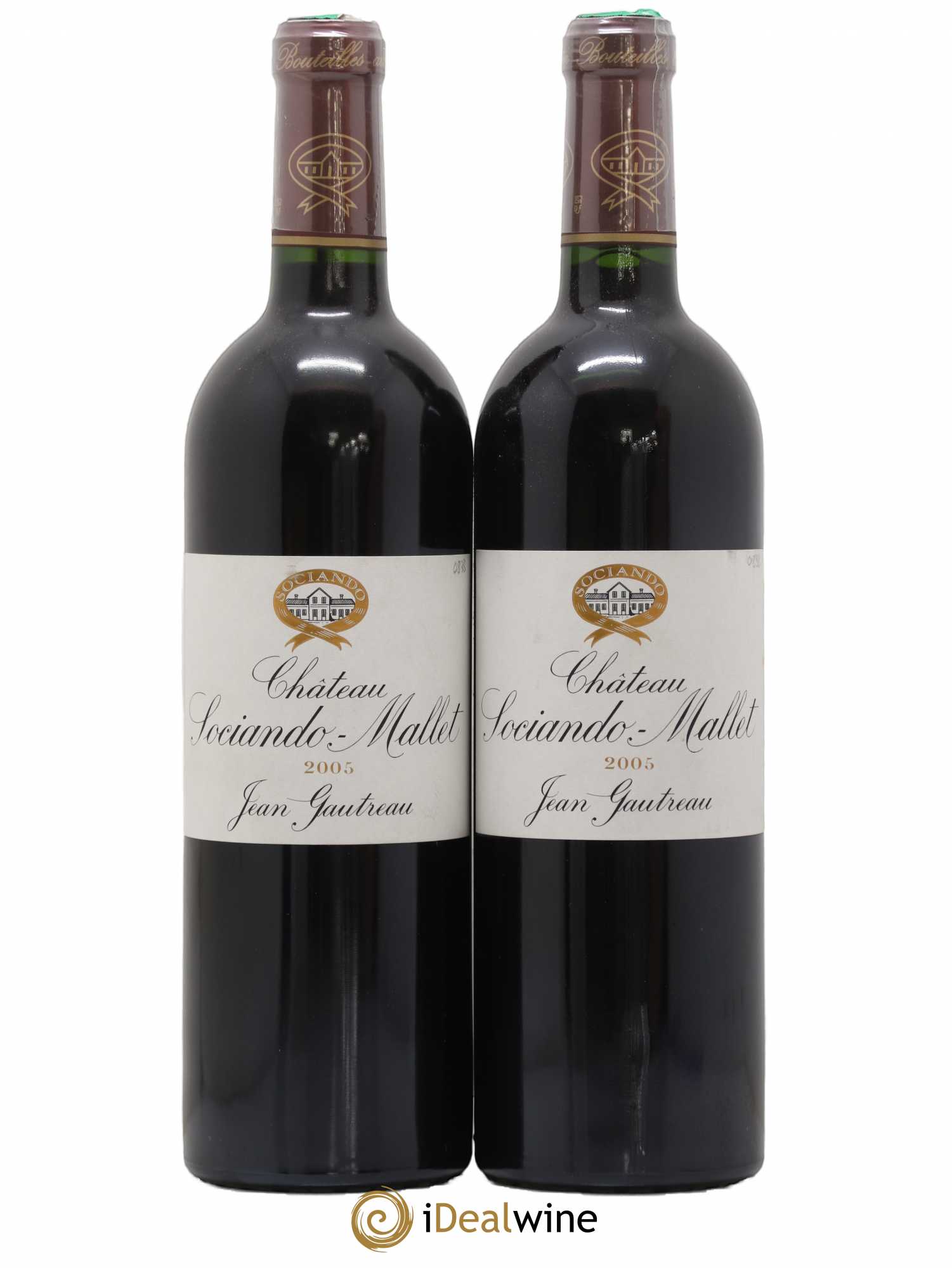 Château Sociando Mallet 2005 - Lot de 2 bouteilles - 0
