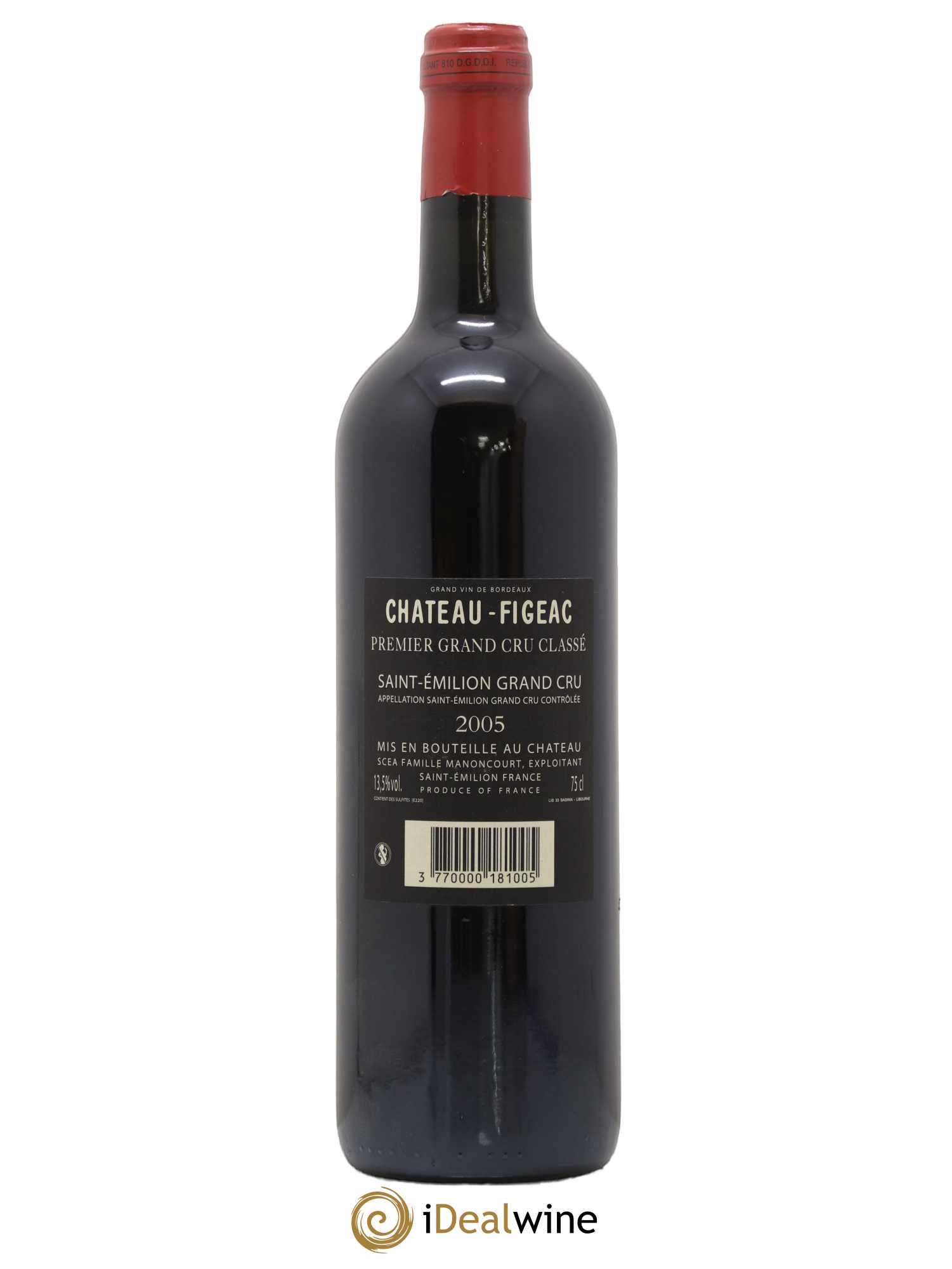 Château Figeac 1er Grand Cru Classé A 2005 - Lot de 1 bouteille - 1