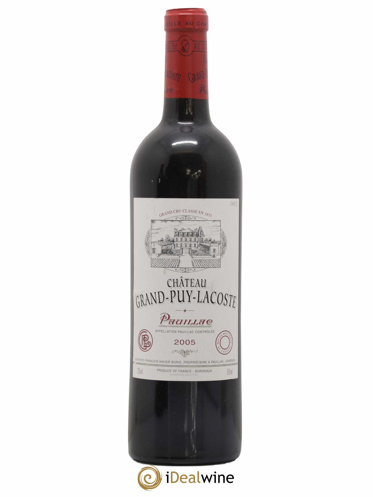 Château Grand Puy Lacoste 5ème Grand Cru Classé 2005 - Lot de 1 bouteille - 0