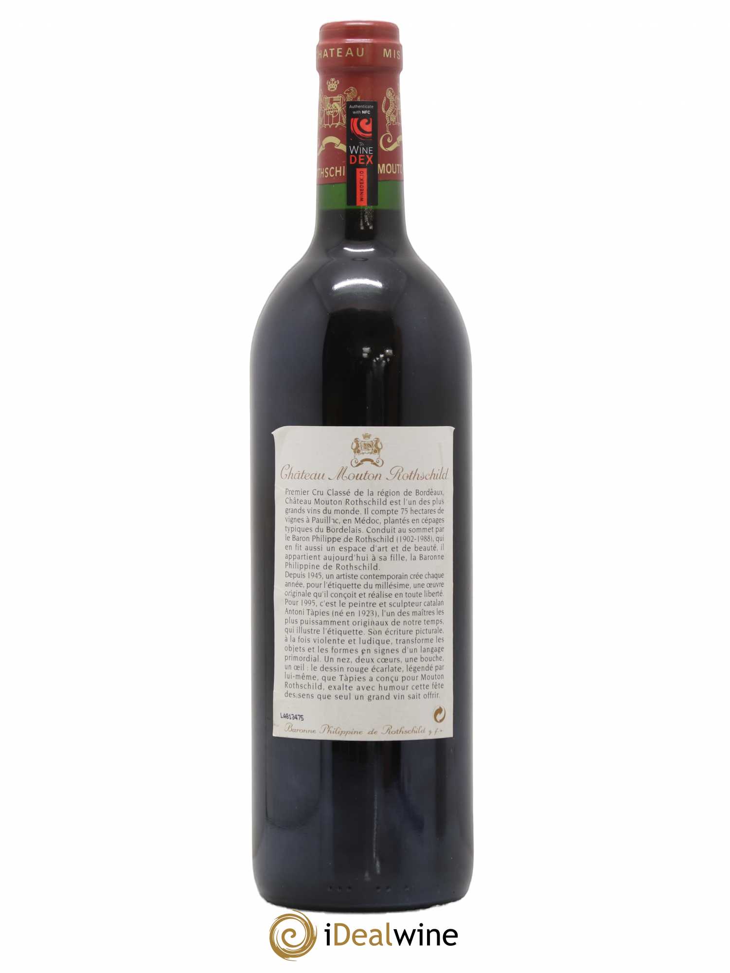 Château Mouton Rothschild 1er Grand Cru Classé 1995 - Lot de 1 bouteille - 1