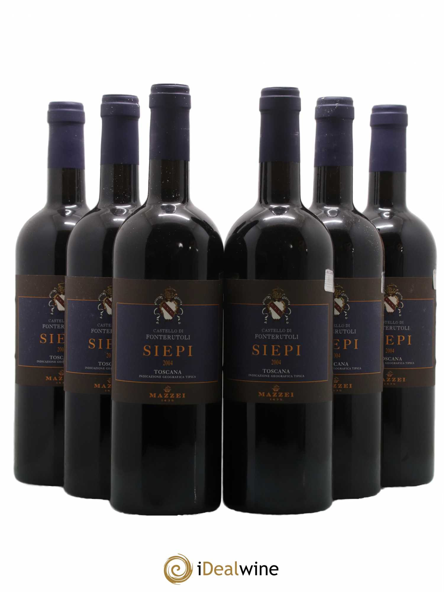 Toscana IGT Castello di Fonterutoli Siepi Mazzei 2004 - Lot de 6 bouteilles - 0