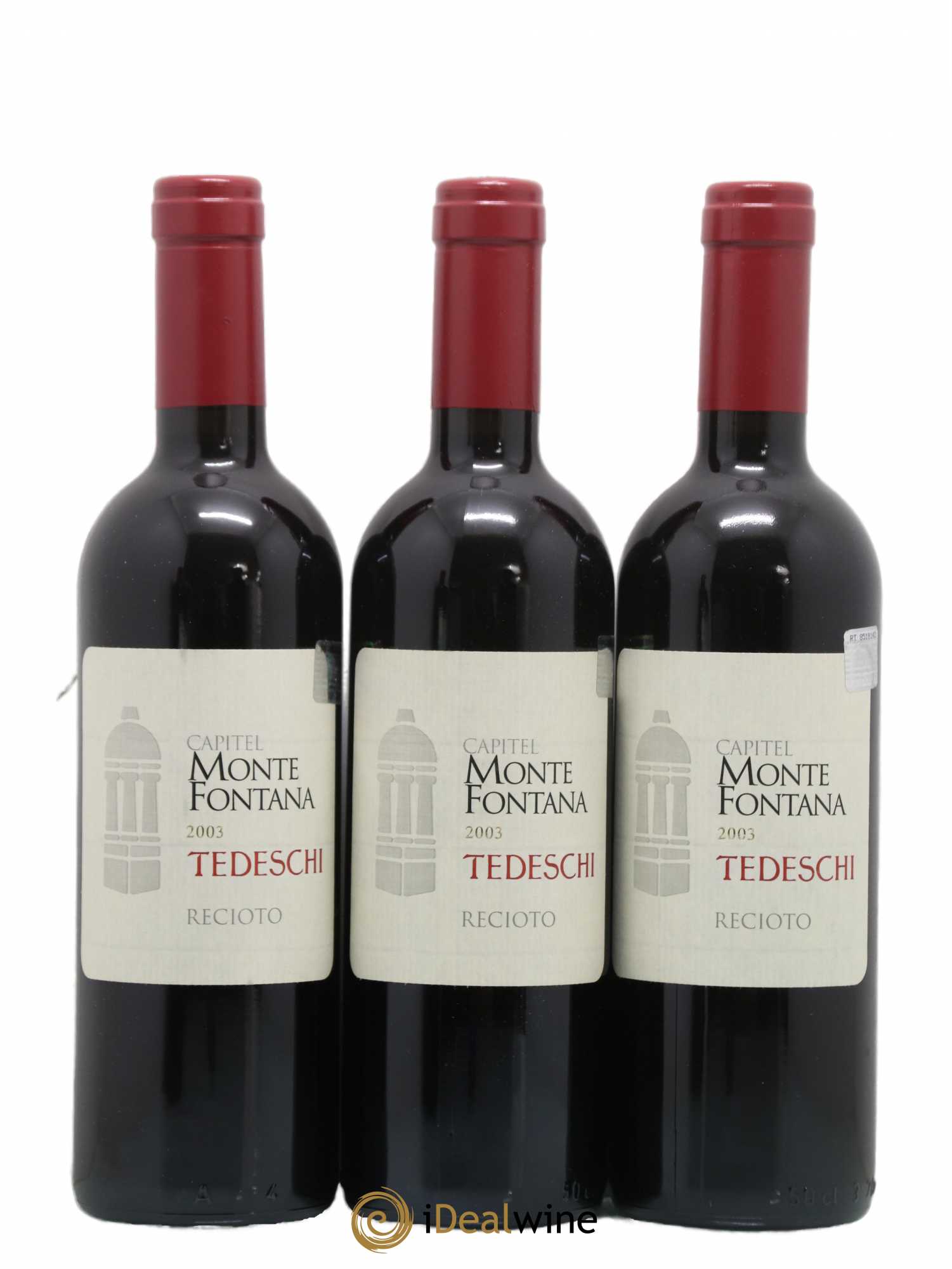 Italie Tedeschi Capitel Monte Fontana Recioto 50cl 2003 - Lot de 3 bouteilles - 0