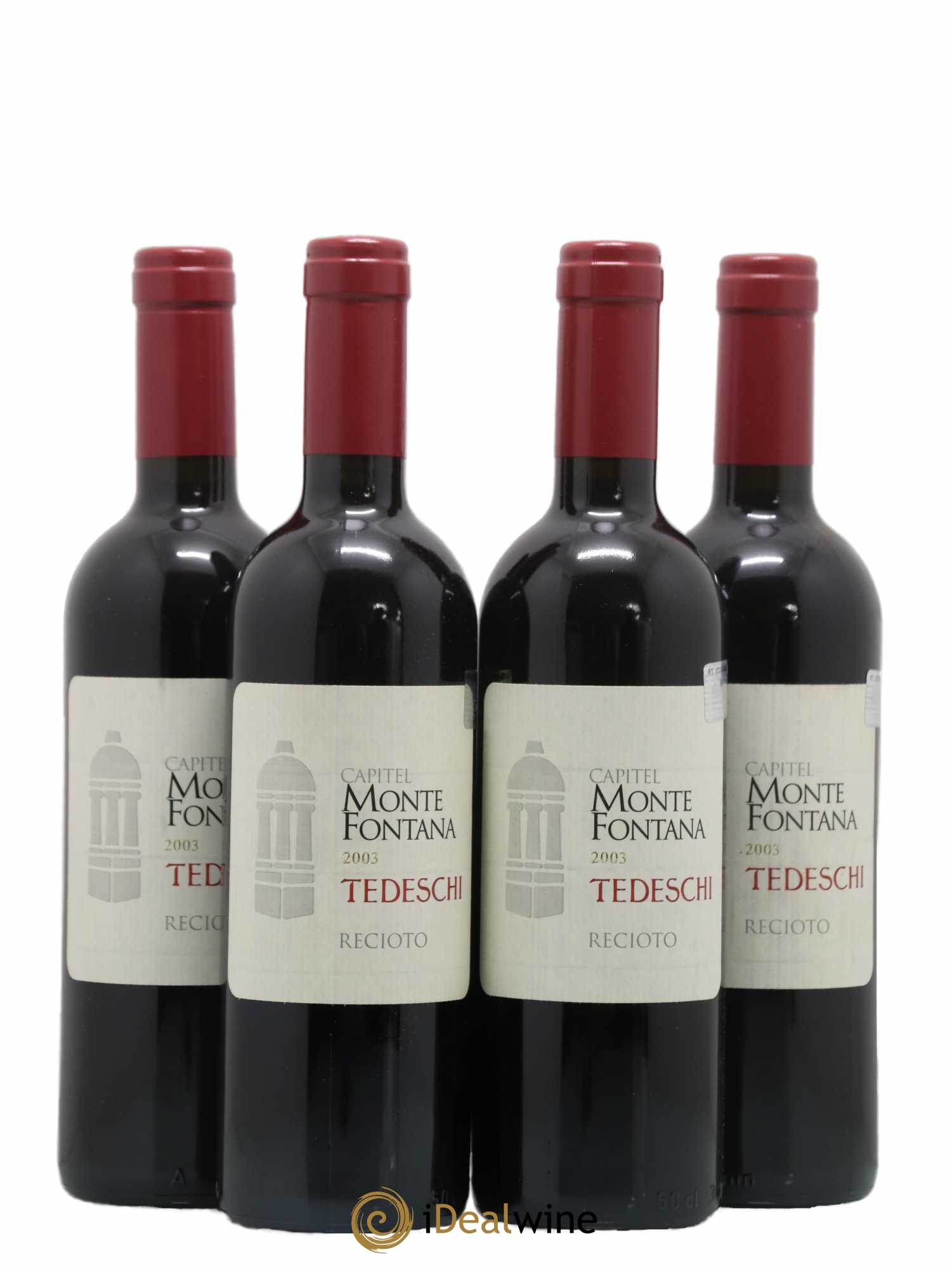 Italie Tedeschi Capitel Monte Fontana Recioto 50cl 2003 - Lot de 4 bouteilles - 0