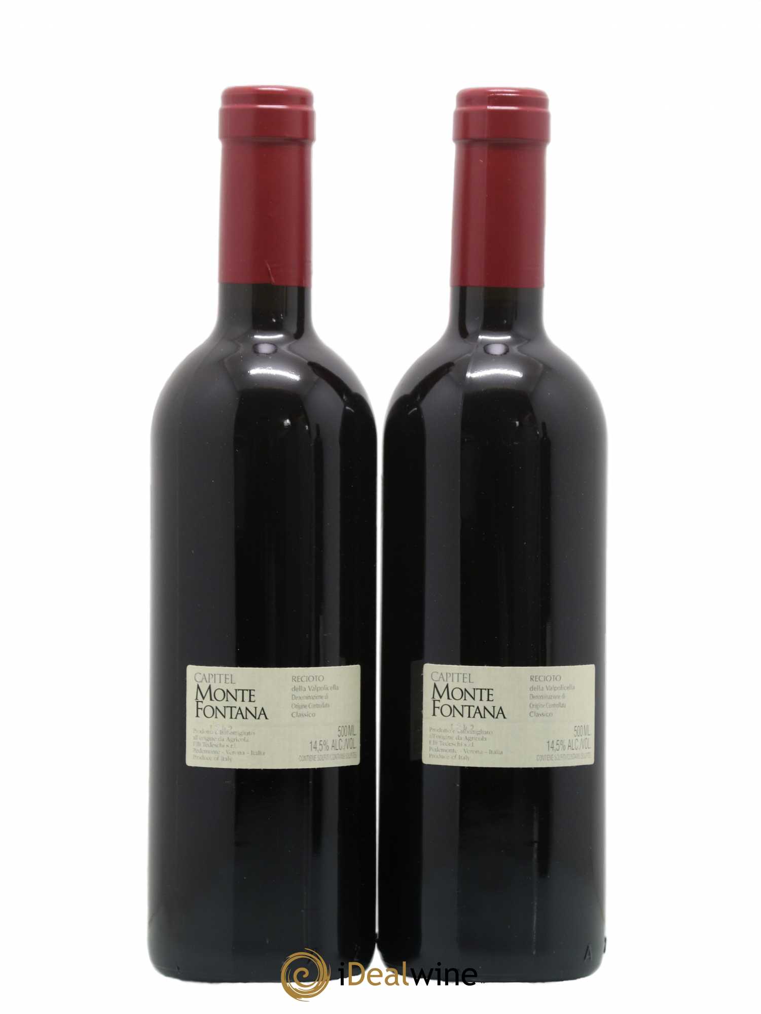 Italie Tedeschi Capitel Monte Fontana Recioto 50cl 2003 - Lot de 2 bouteilles - 1