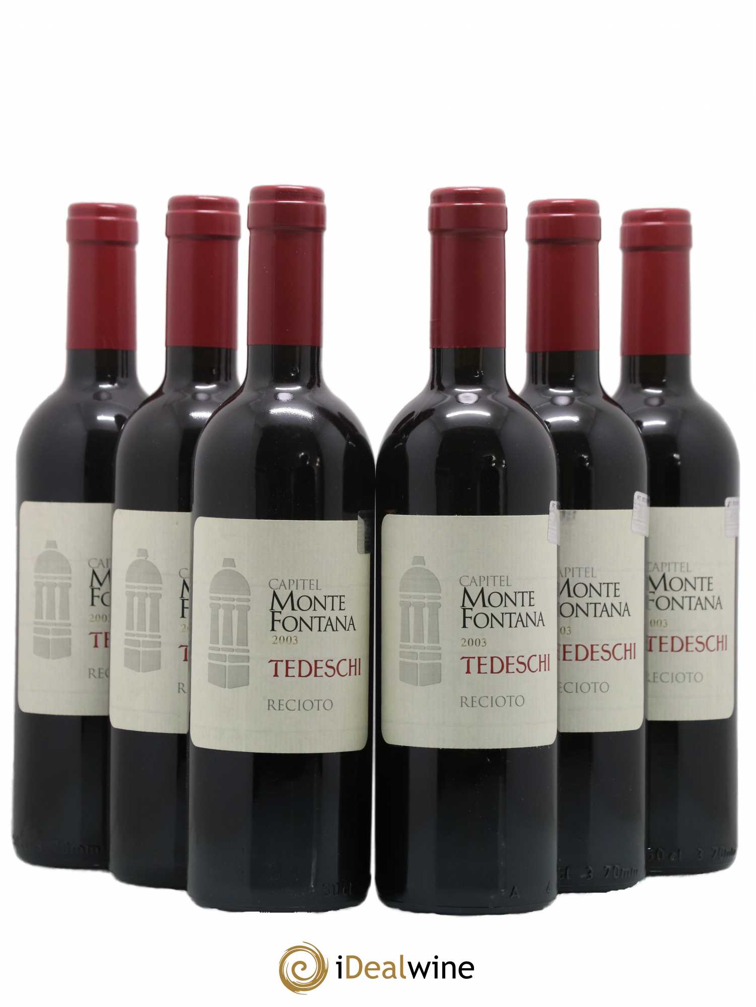 Italie Tedeschi Capitel Monte Fontana Recioto 50cl 2003 - Lot de 6 bouteilles - 0
