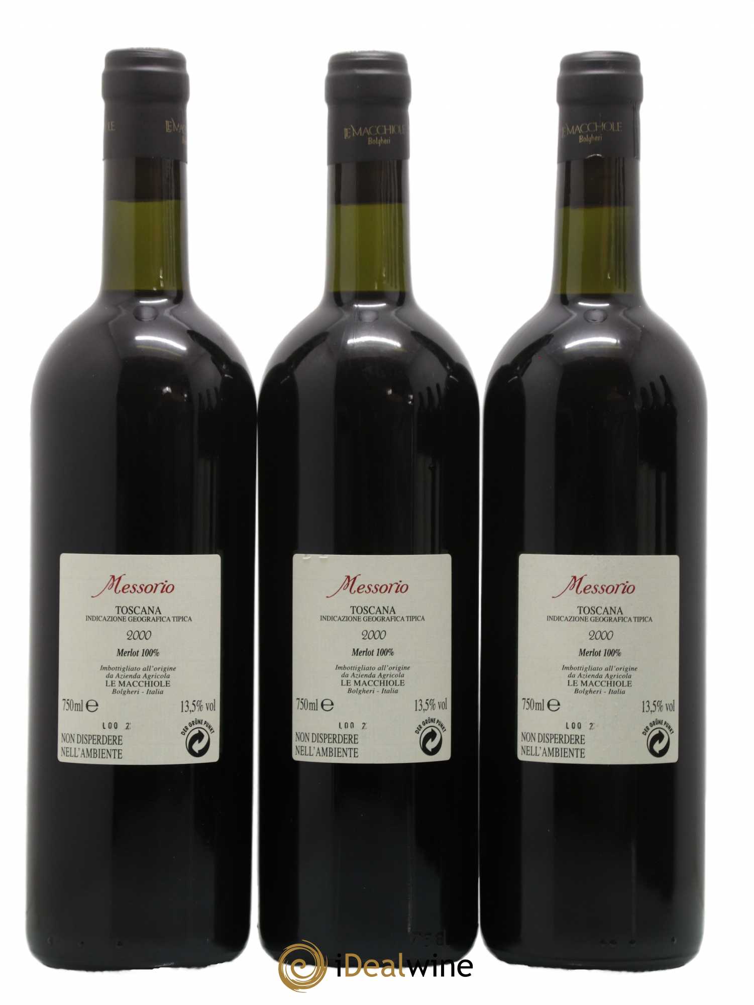 Toscana IGT Le Macchiole Messorio 2000 - Lot de 6 bouteilles - 2
