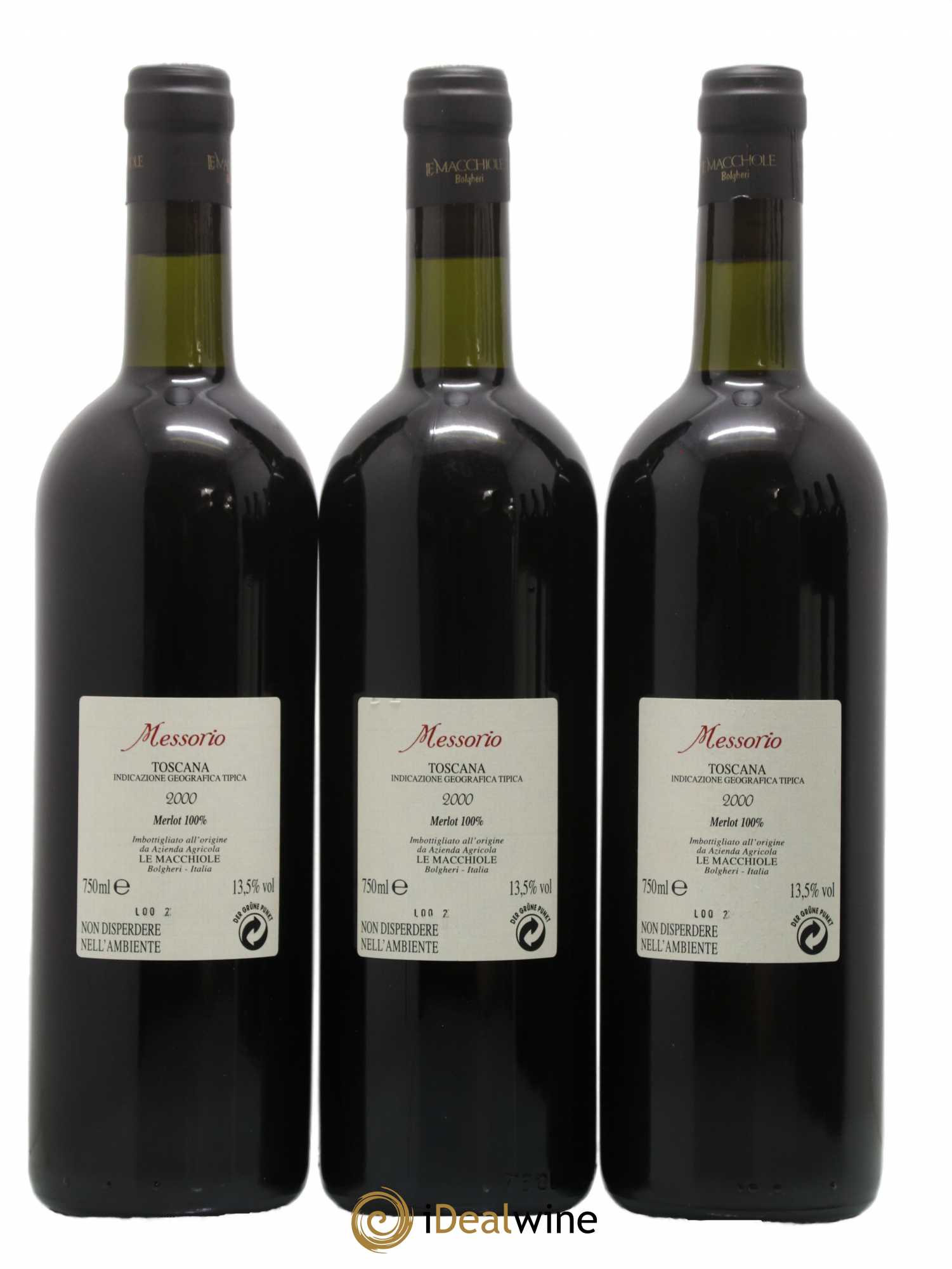 Toscana IGT Le Macchiole Messorio 2000 - Lot de 6 bouteilles - 4