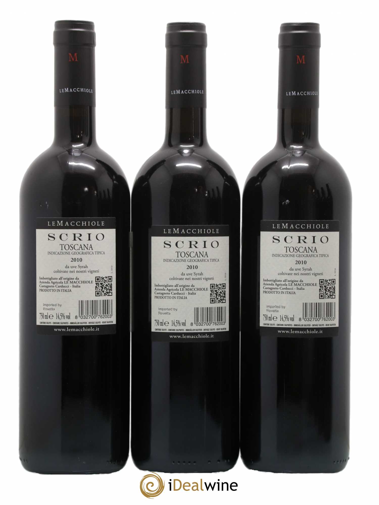 Toscana IGT Le Macchiole Scrio Le Macchiole 2010 - Lot of 6 bottles - 2