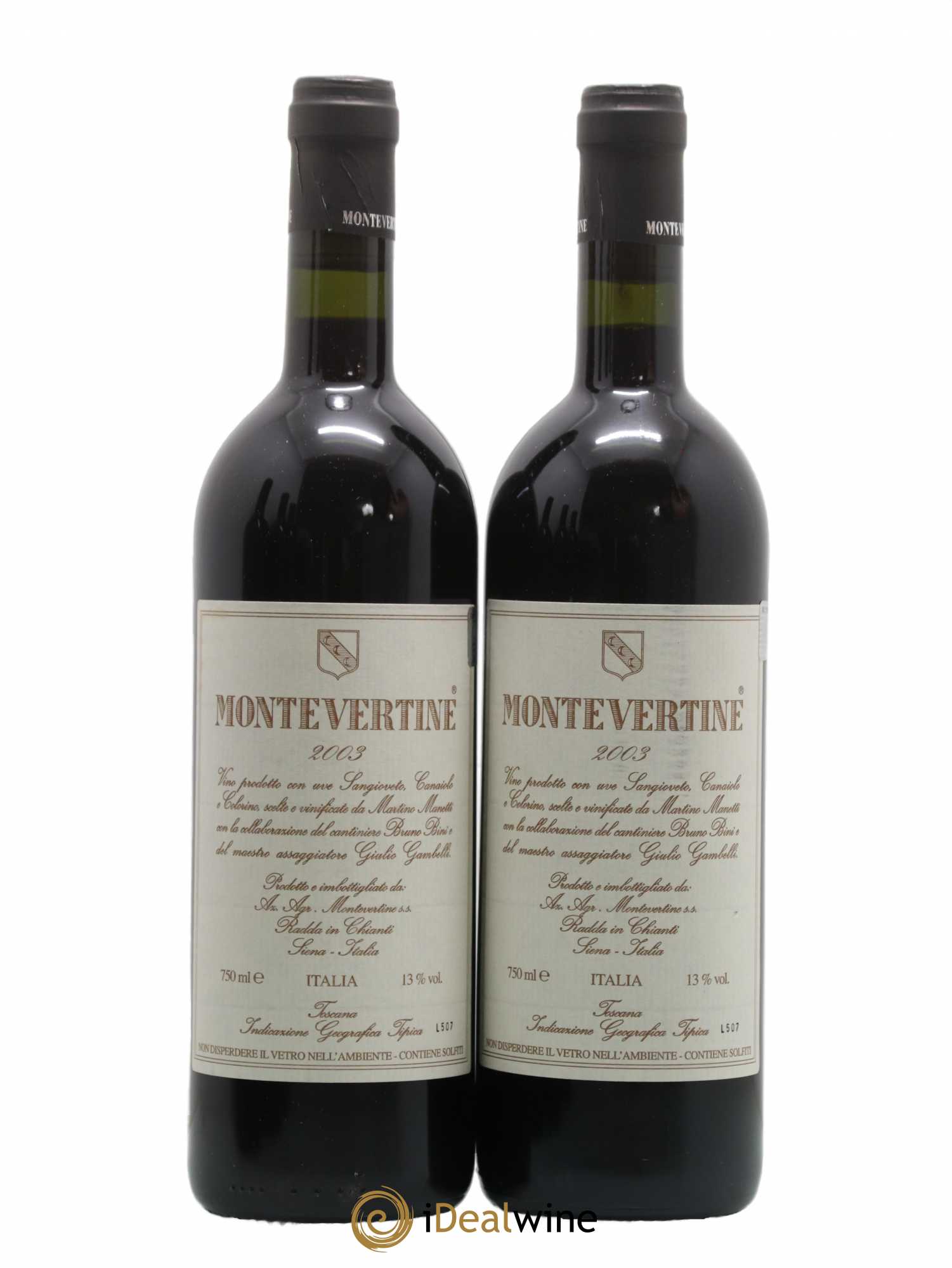 Toscana IGT Montevertine Famille Manetti 2003 - Lot de 2 bouteilles - 0