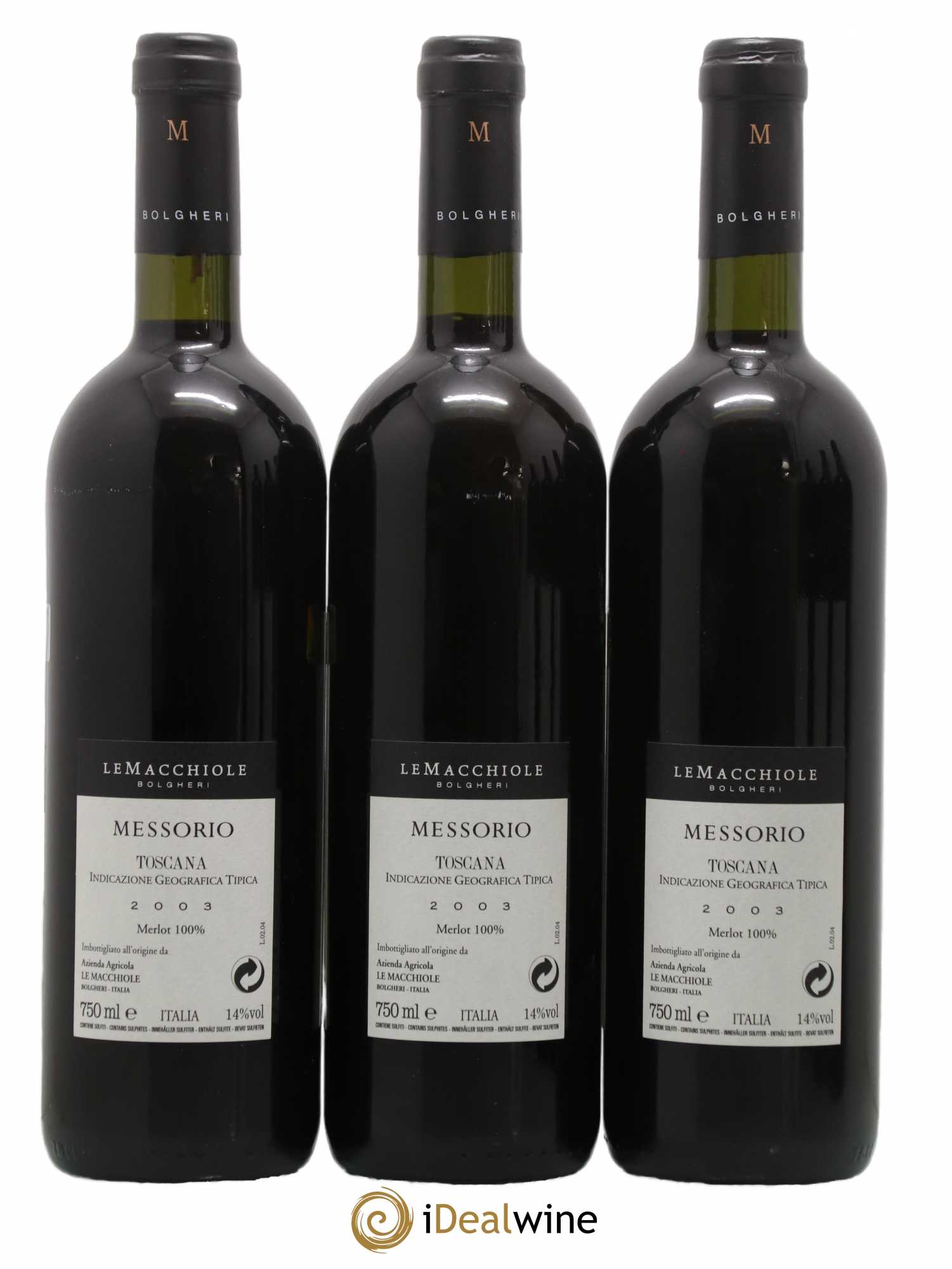 Toscana IGT Le Macchiole Messorio 2003 - Lot de 6 bouteilles - 2