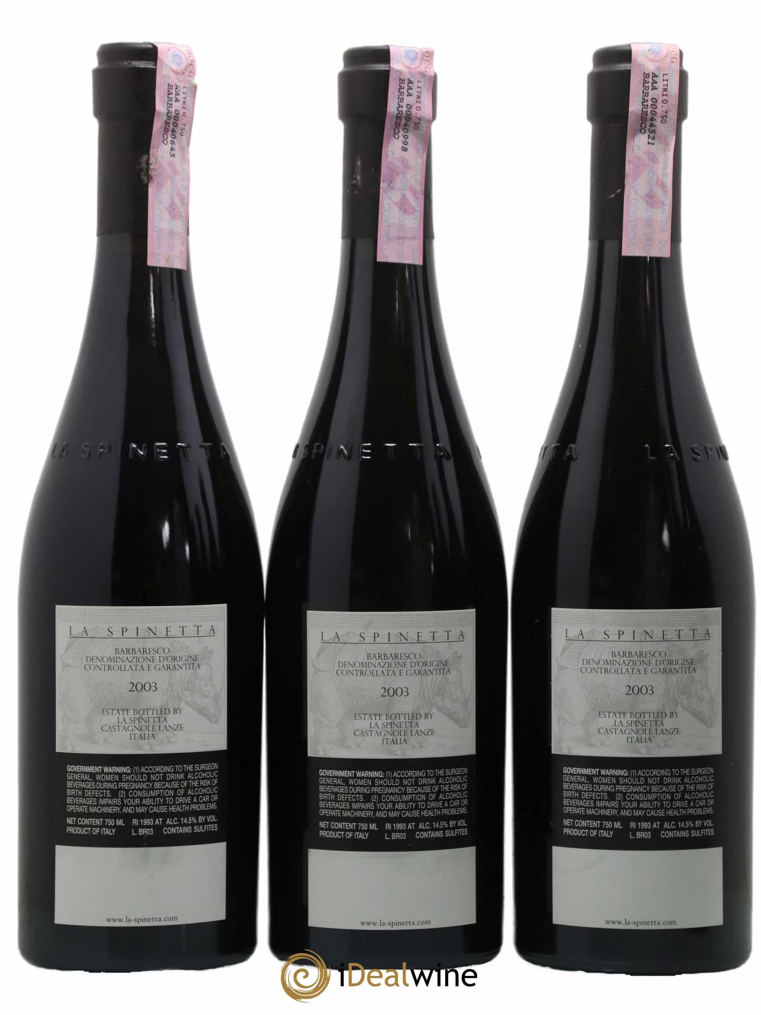 Barbaresco DOCG Vigneto Gallina Vursu La Spinetta - Giorgio Rivetti 2003 - Lot de 6 bouteilles - 2