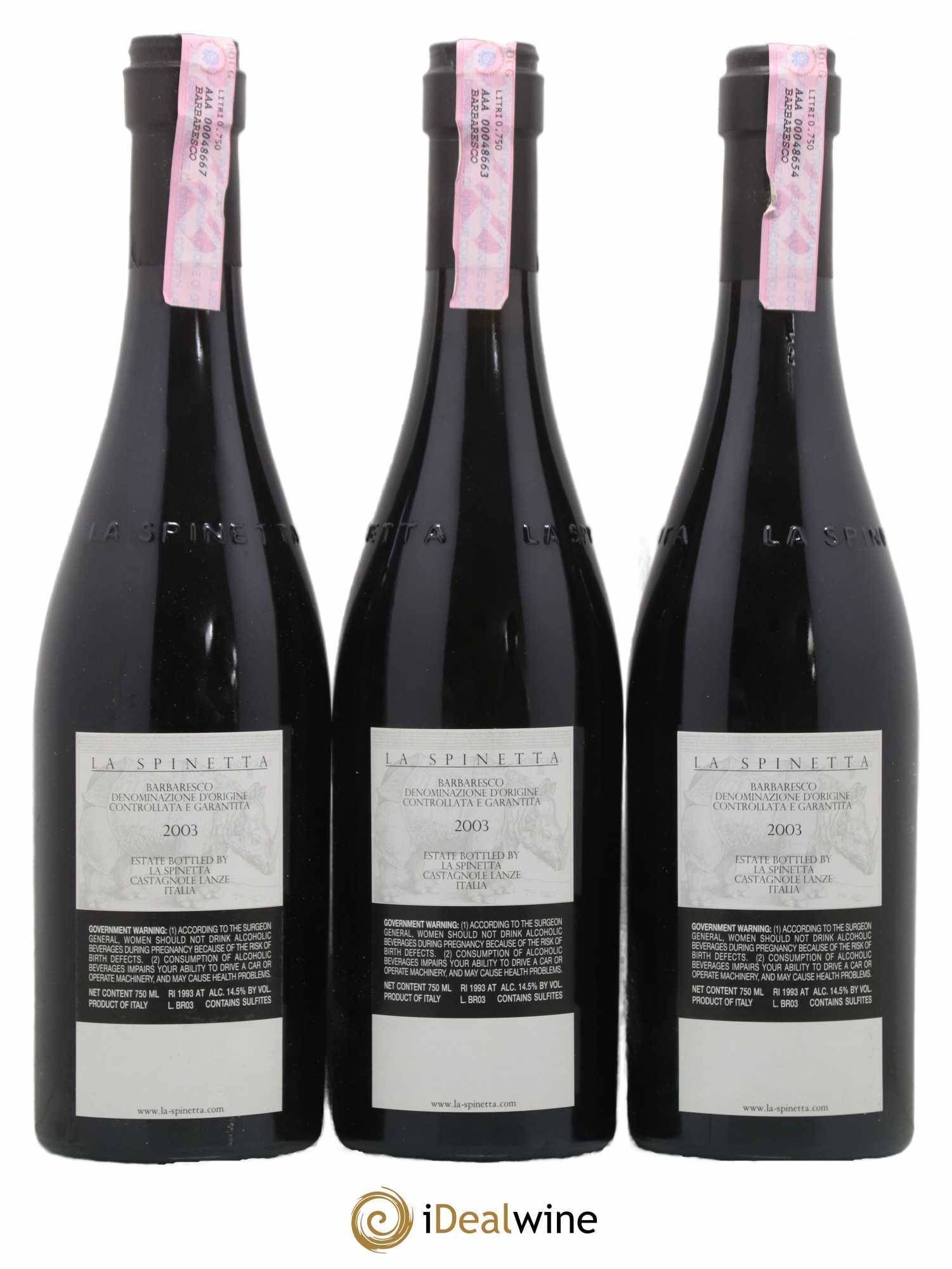 Barbaresco DOCG Starderi Vursu La Spinetta - Giorgio Rivetti 2003 - Lot de 6 bouteilles - 4
