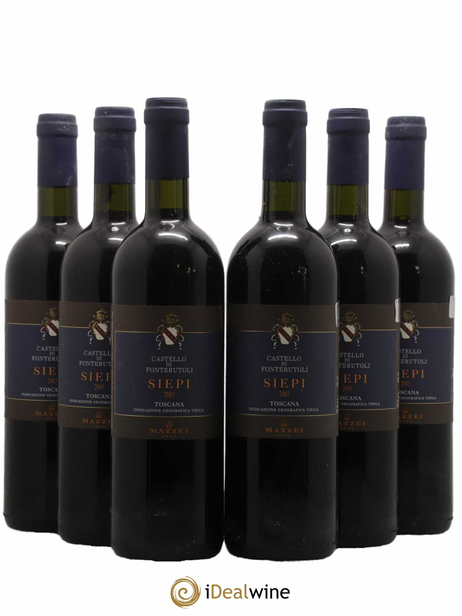 Toscana IGT Castello di Fonterutoli Siepi Mazzei 2003 - Lot de 6 bouteilles - 0