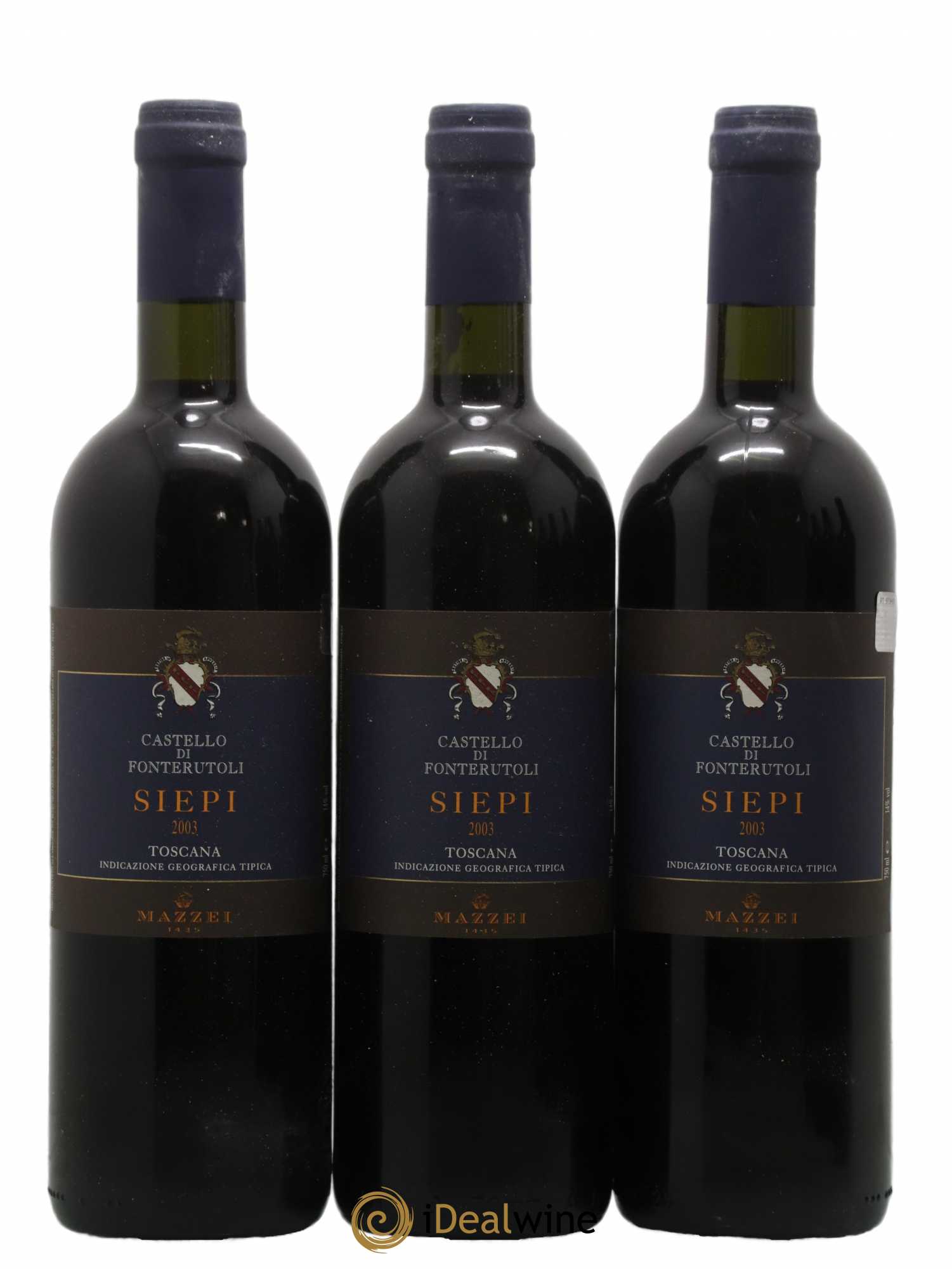 Toscana IGT Castello di Fonterutoli Siepi Mazzei  2003 - Lot de 6 bouteilles - 1
