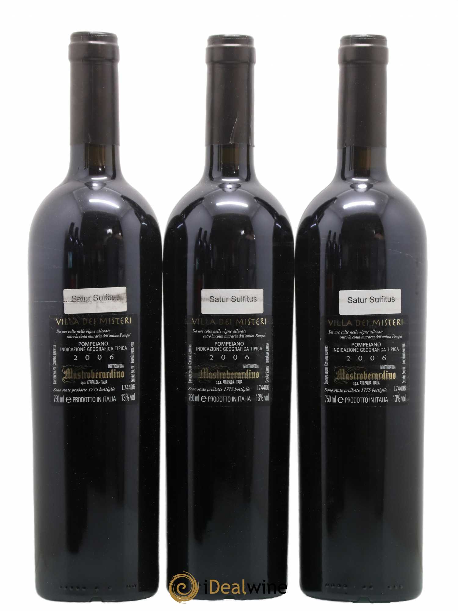 Italie IGT Pompeiano Mastroberardino Villa dei Misteri 2006 - Lot de 6 bouteilles - 2