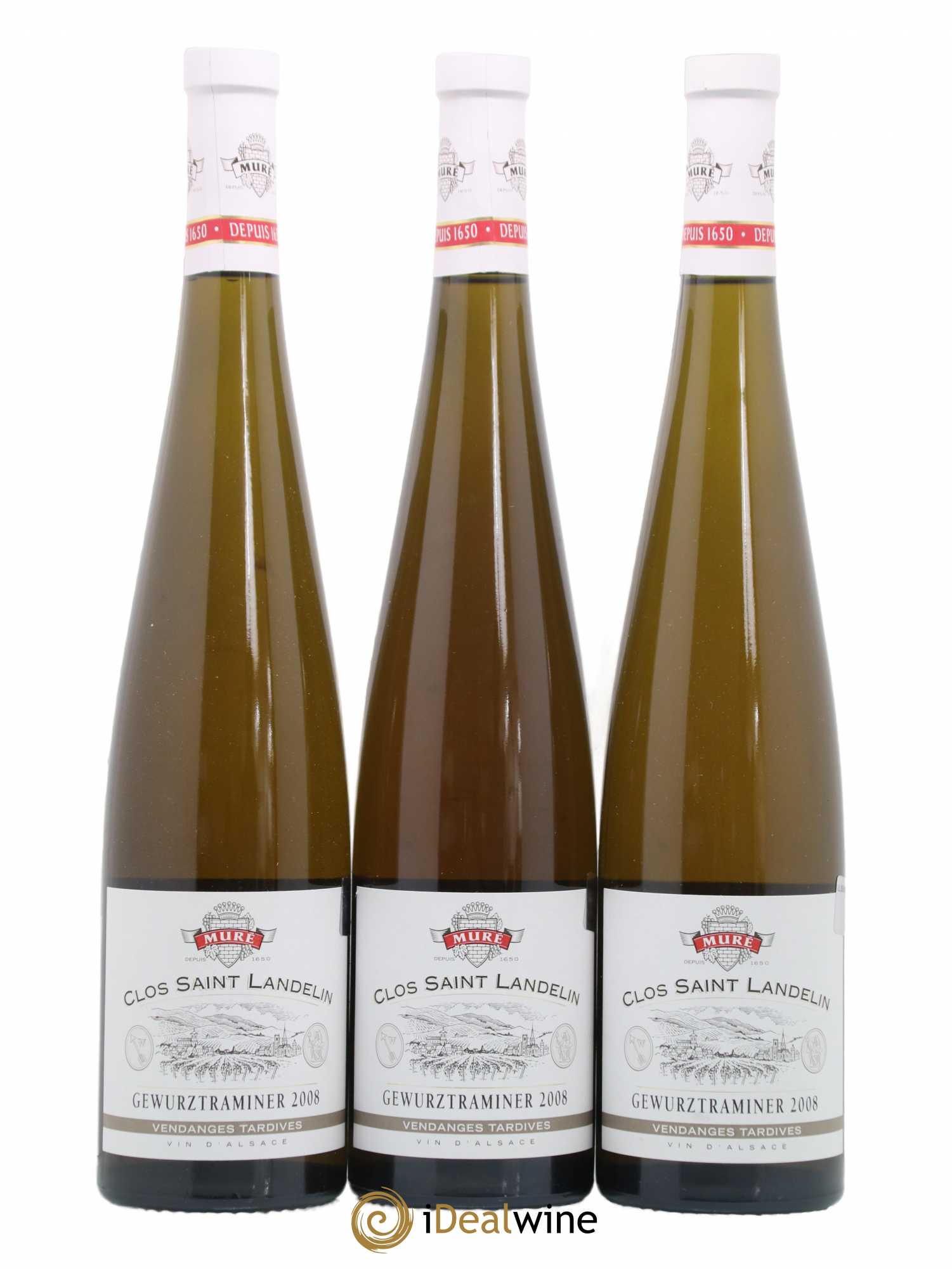 Gewurztraminer Clos Saint Landelin Vendanges Tardives Domaine Muré 2008 - Posten von 3 Flaschen - 0