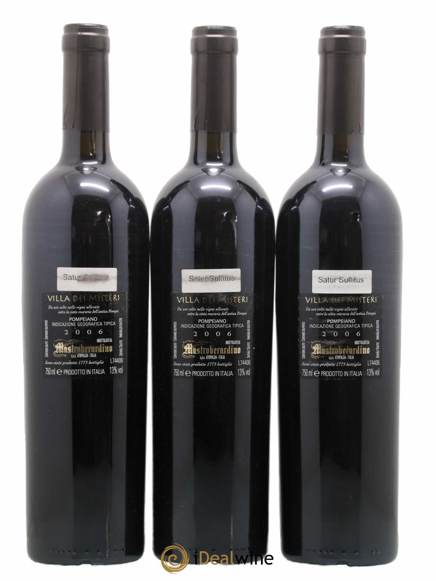 Italie IGT Pompeiano Mastroberardino Villa dei Misteri 2006 - Lot de 6 bouteilles - 4