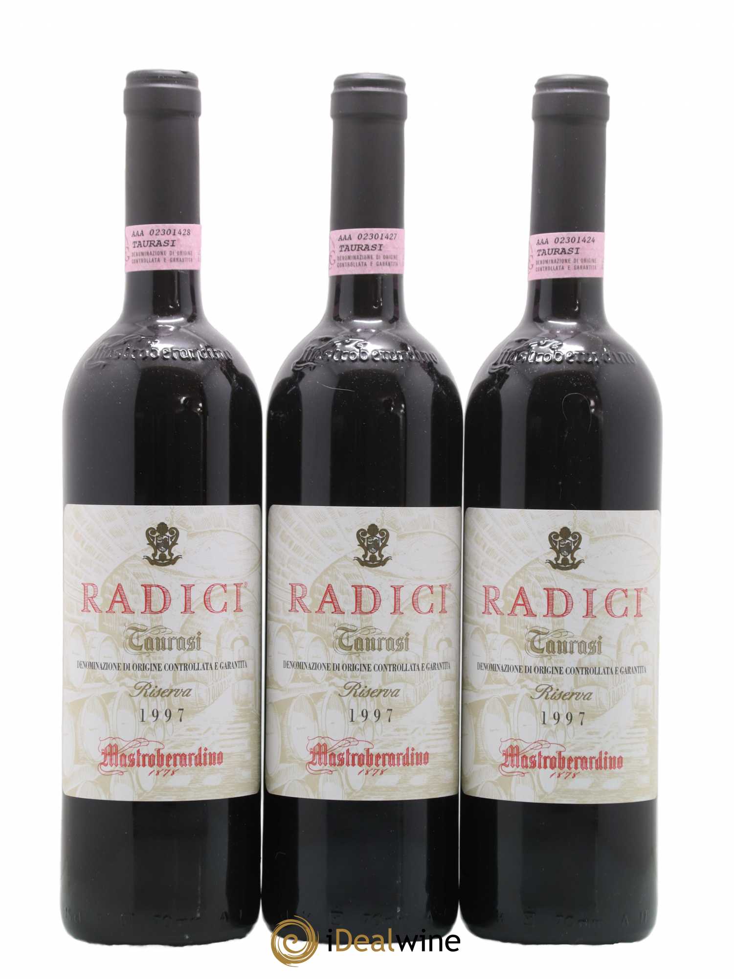 Taurasi DOCG Mastroberardino Radici Riserva 1997 - Lot de 3 bouteilles - 0