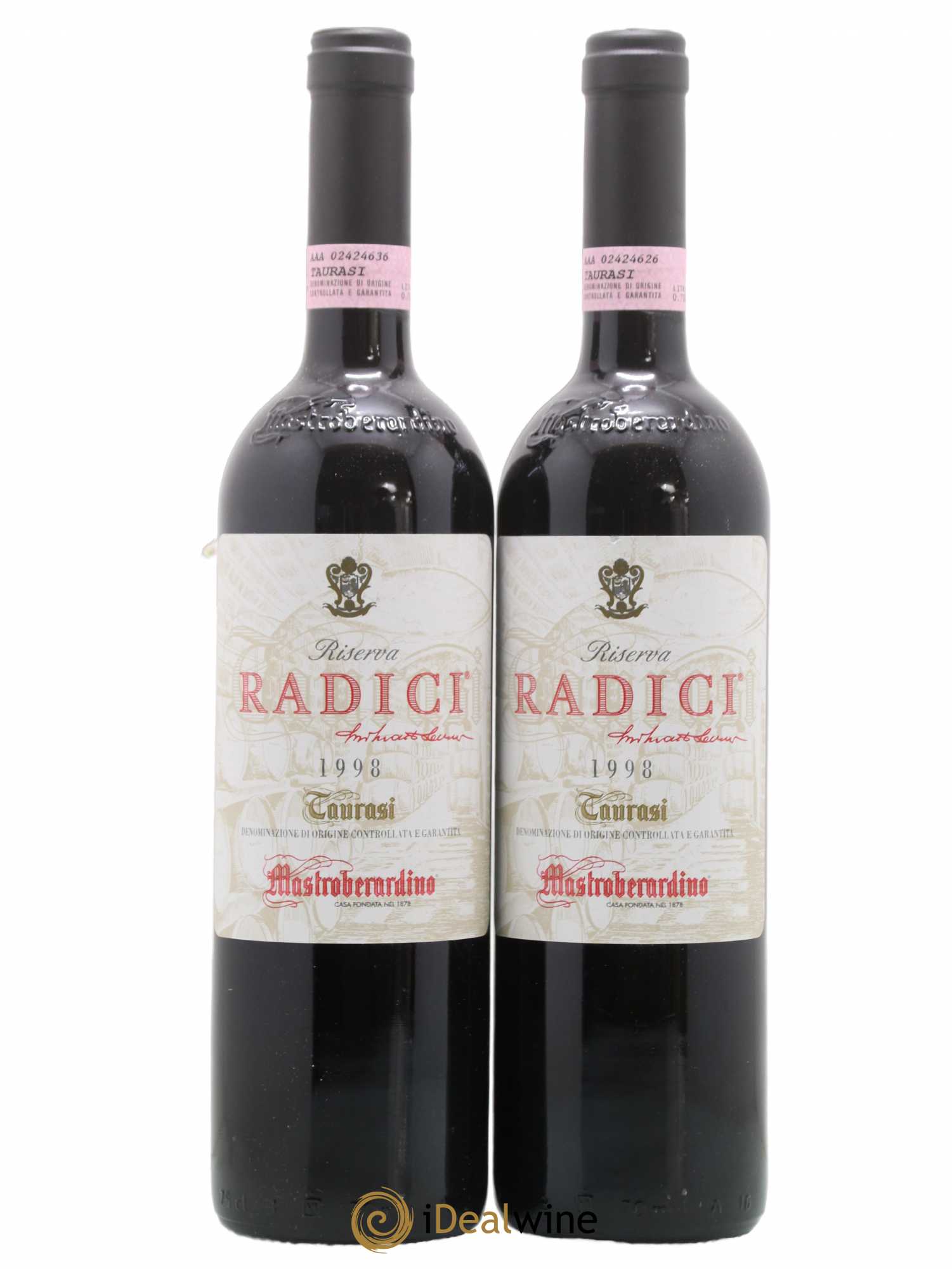Taurasi DOCG Mastroberardino Radici Riserva 1998 - Posten von 2 Flaschen - 0